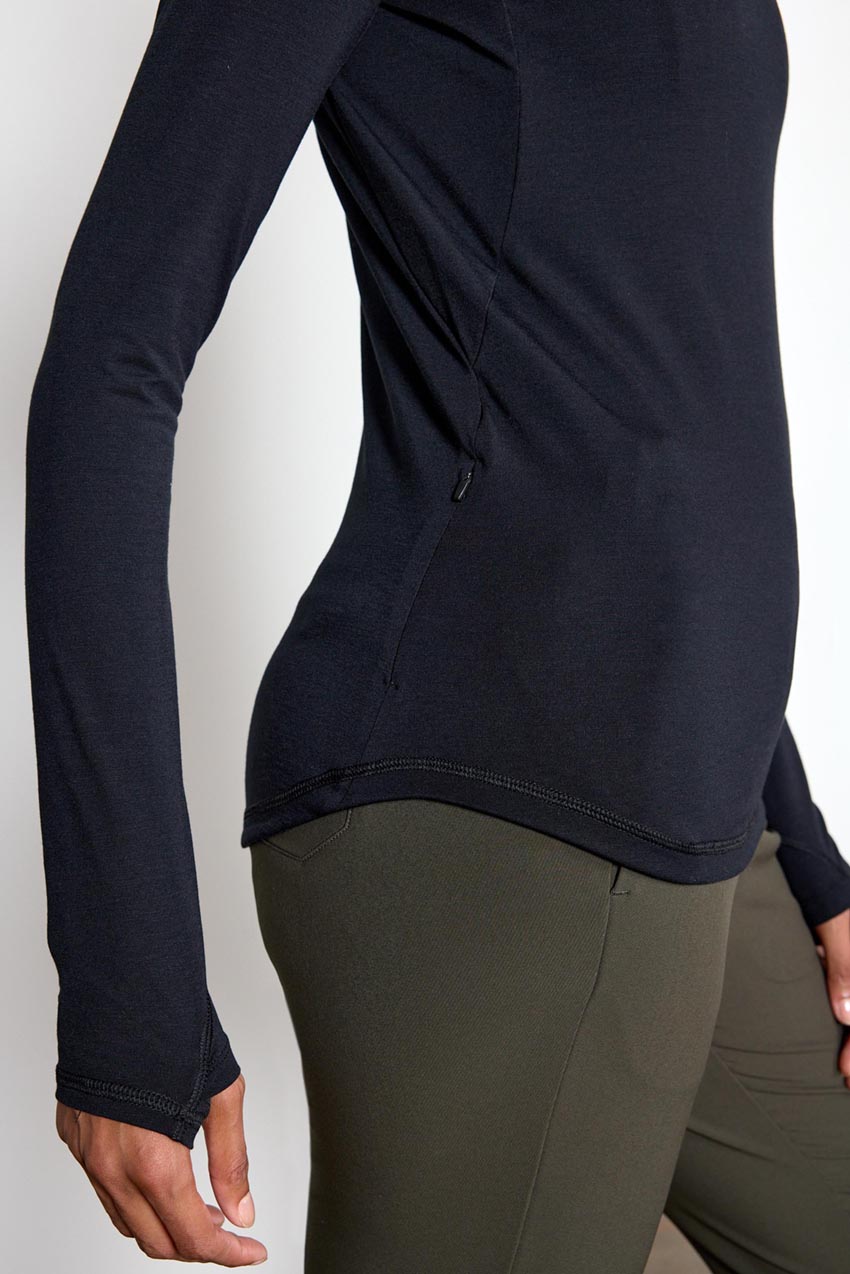 Orbit High Mock Neck Long Sleeve Top