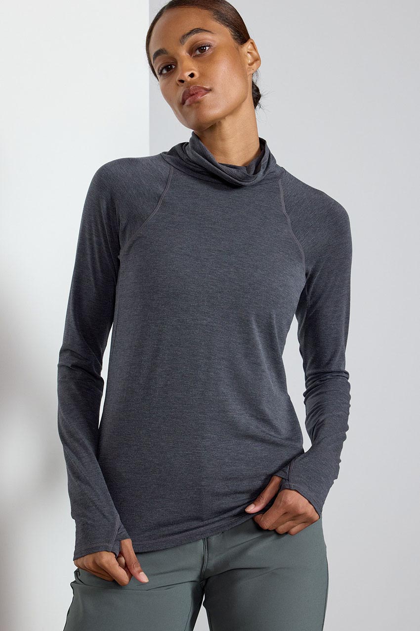 Orbit High Mock Neck Long Sleeve Top