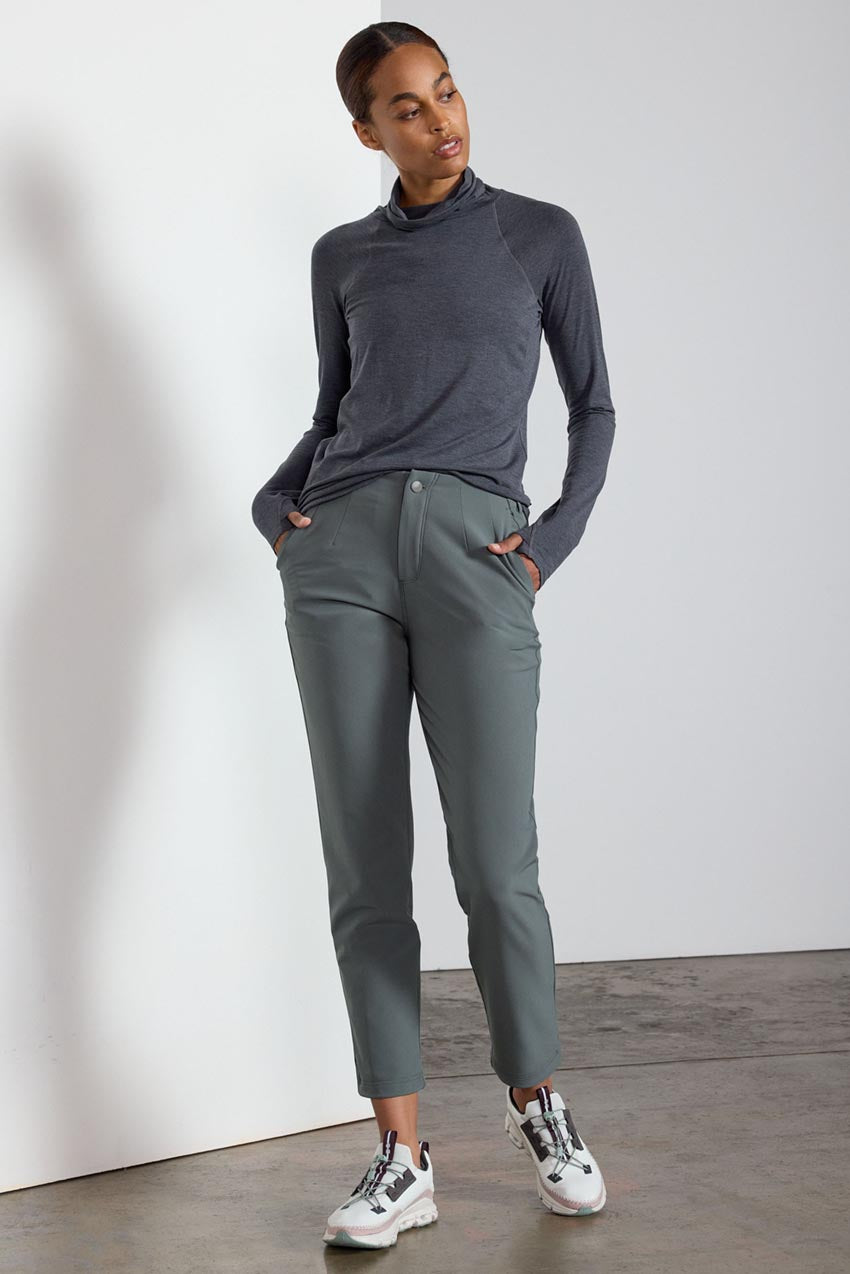 Orbit High Mock Neck Long Sleeve Top