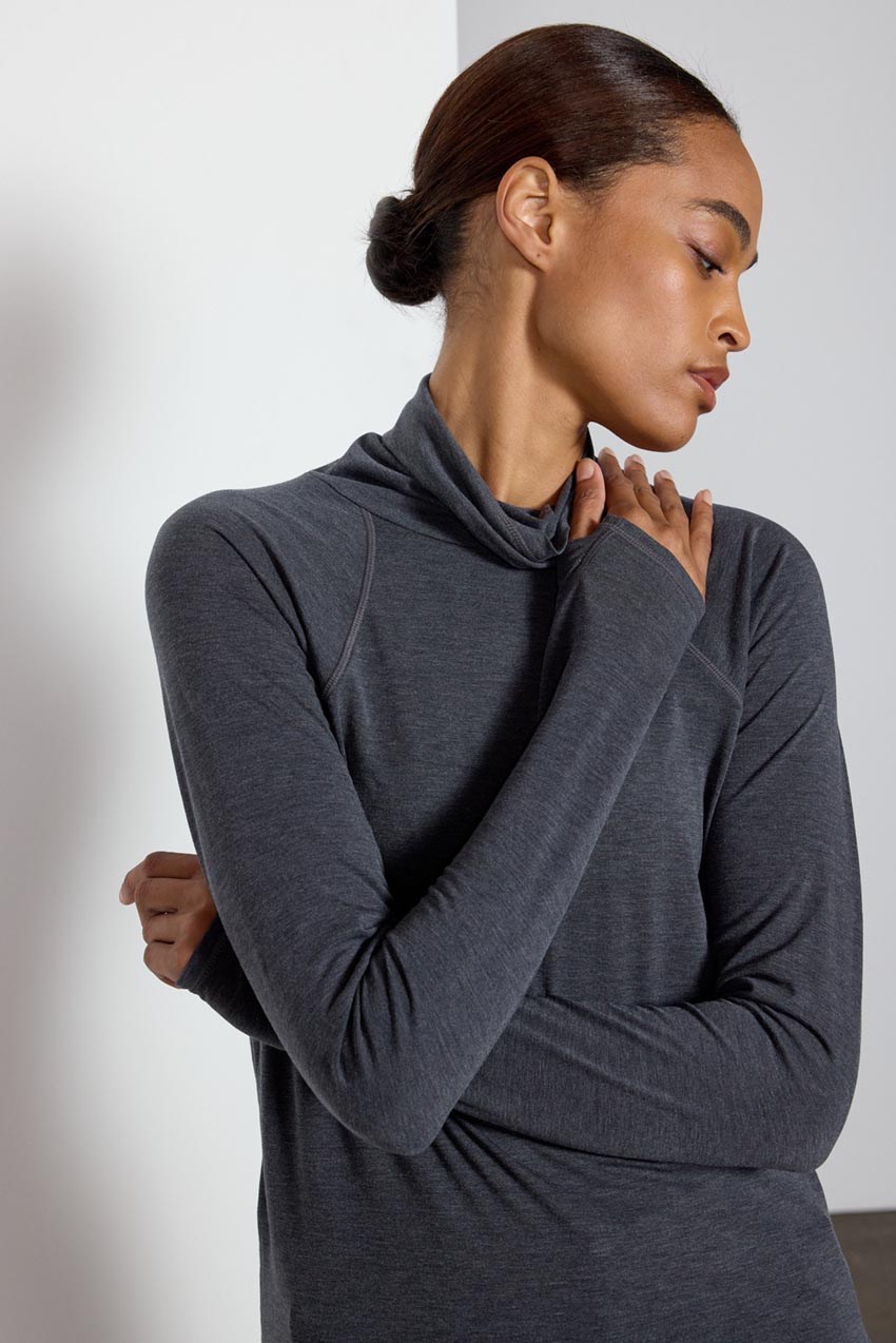 Orbit High Mock Neck Long Sleeve Top