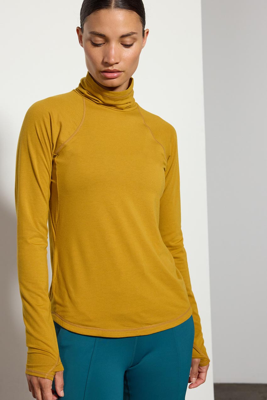 Orbit High Mock Neck Long Sleeve Top