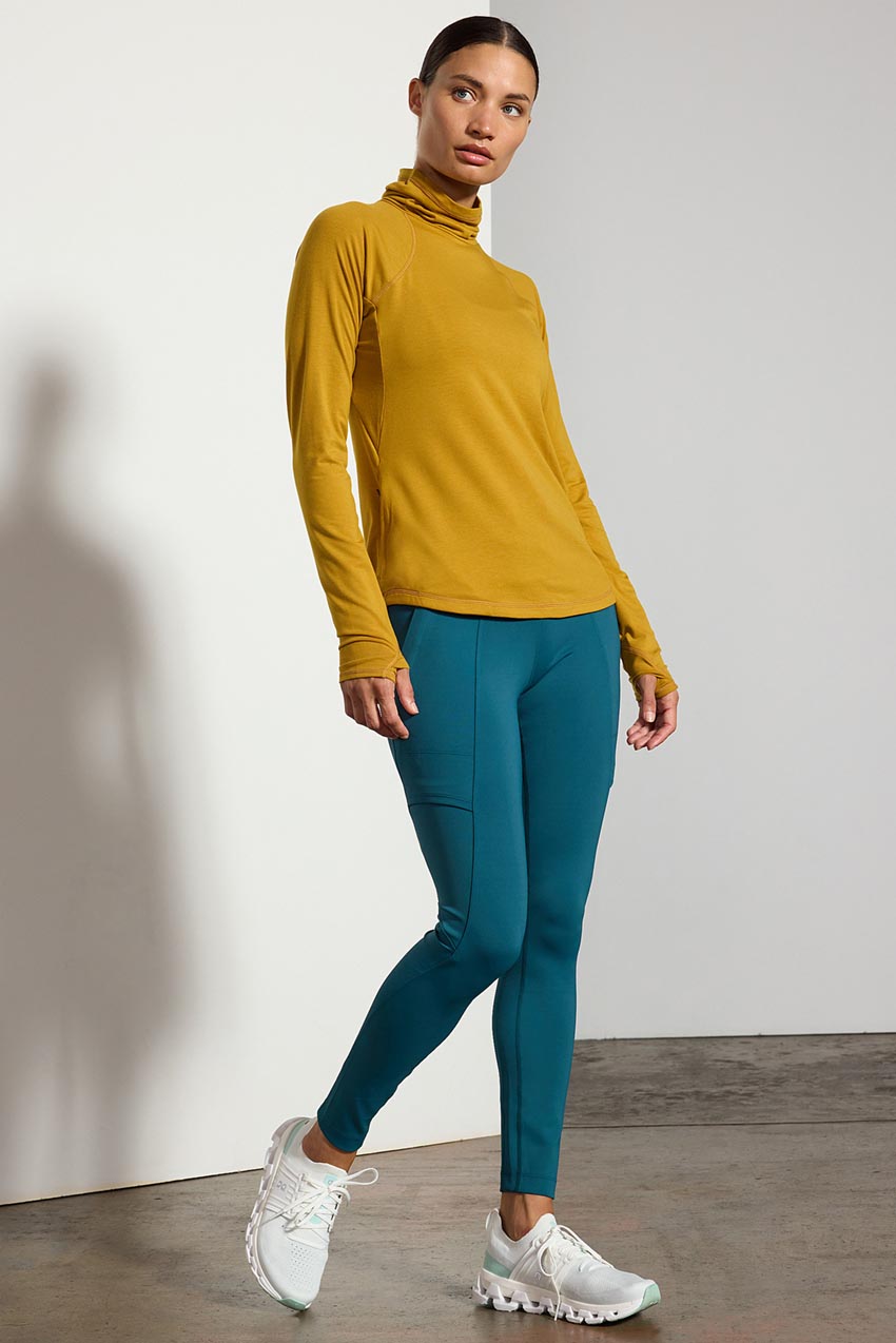 Orbit High Mock Neck Long Sleeve Top