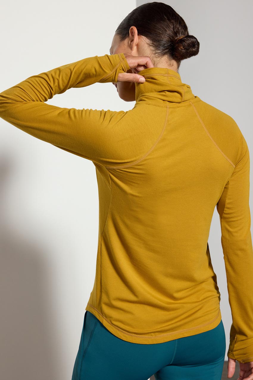 Orbit High Mock Neck Long Sleeve Top