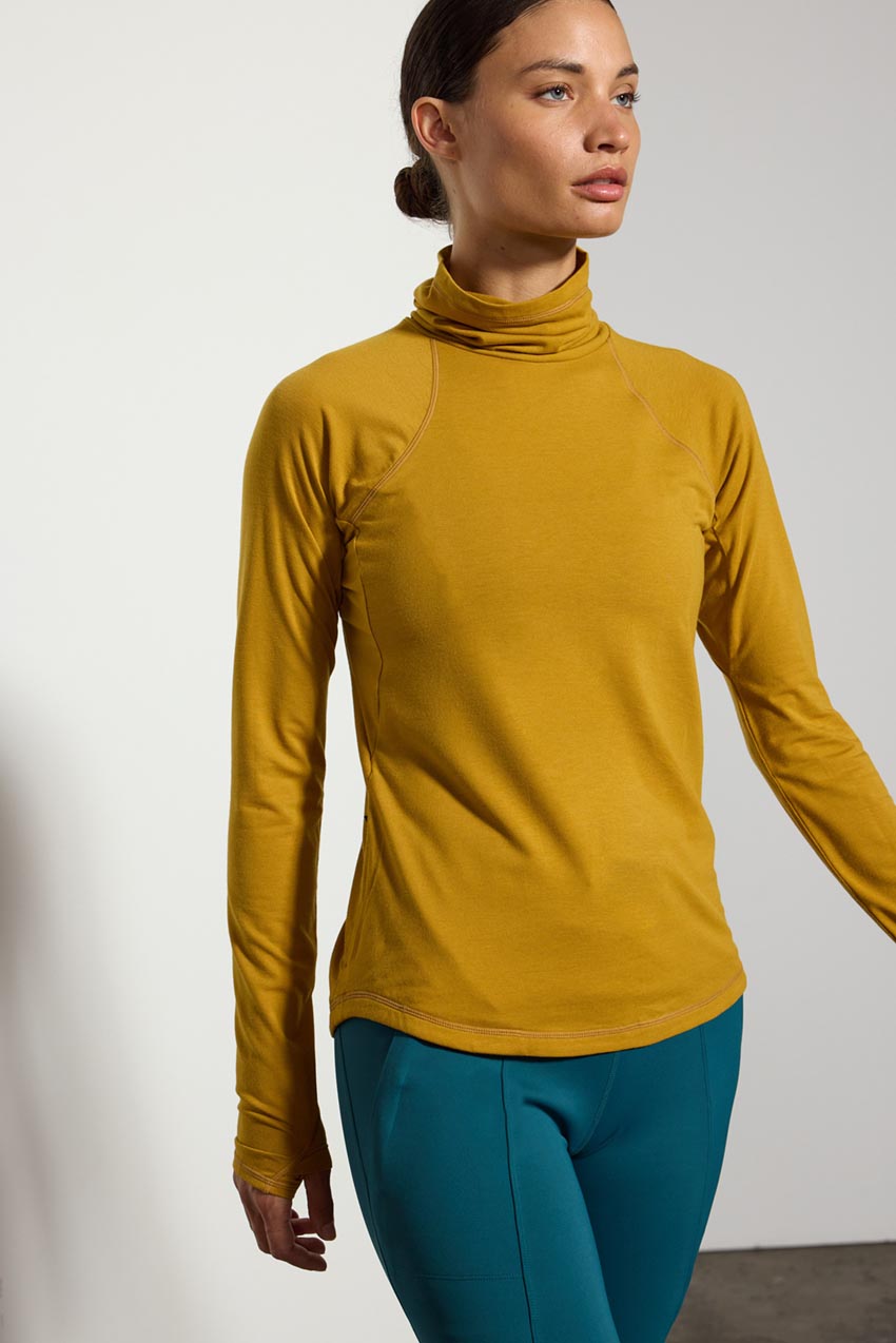 Orbit High Mock Neck Long Sleeve Top