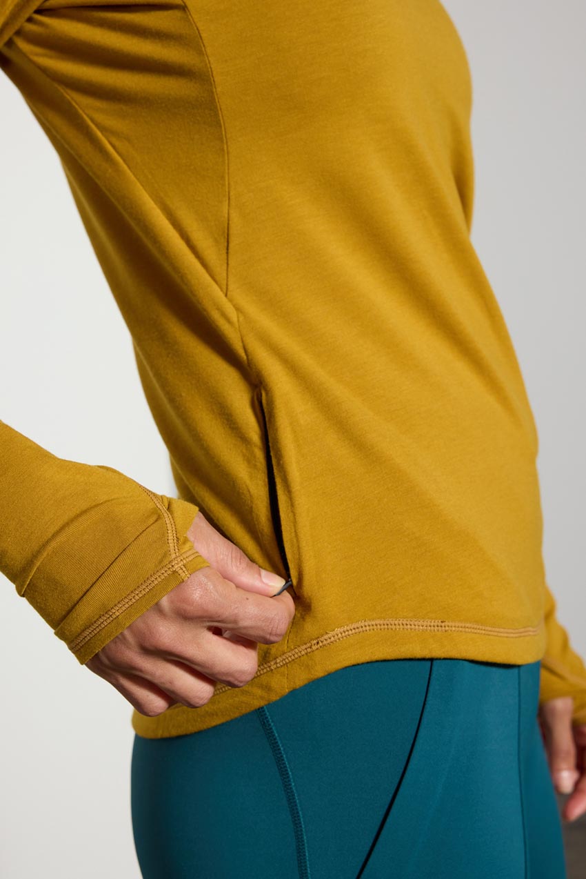 Orbit High Mock Neck Long Sleeve Top