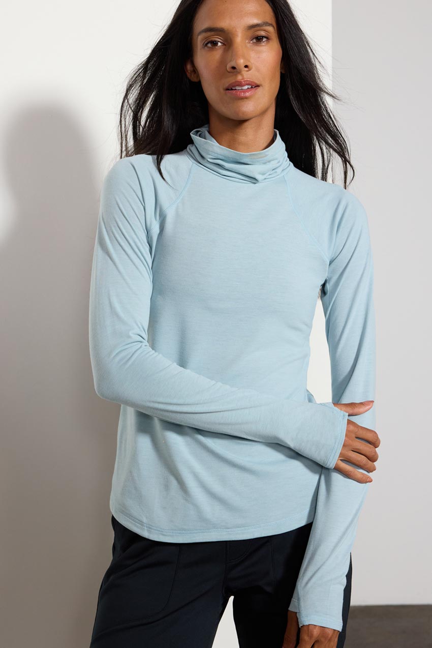 Orbit High Mock Neck Long Sleeve Top