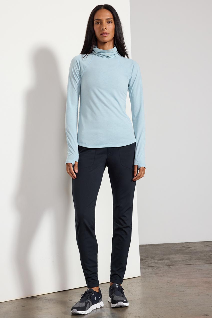 Orbit High Mock Neck Long Sleeve Top