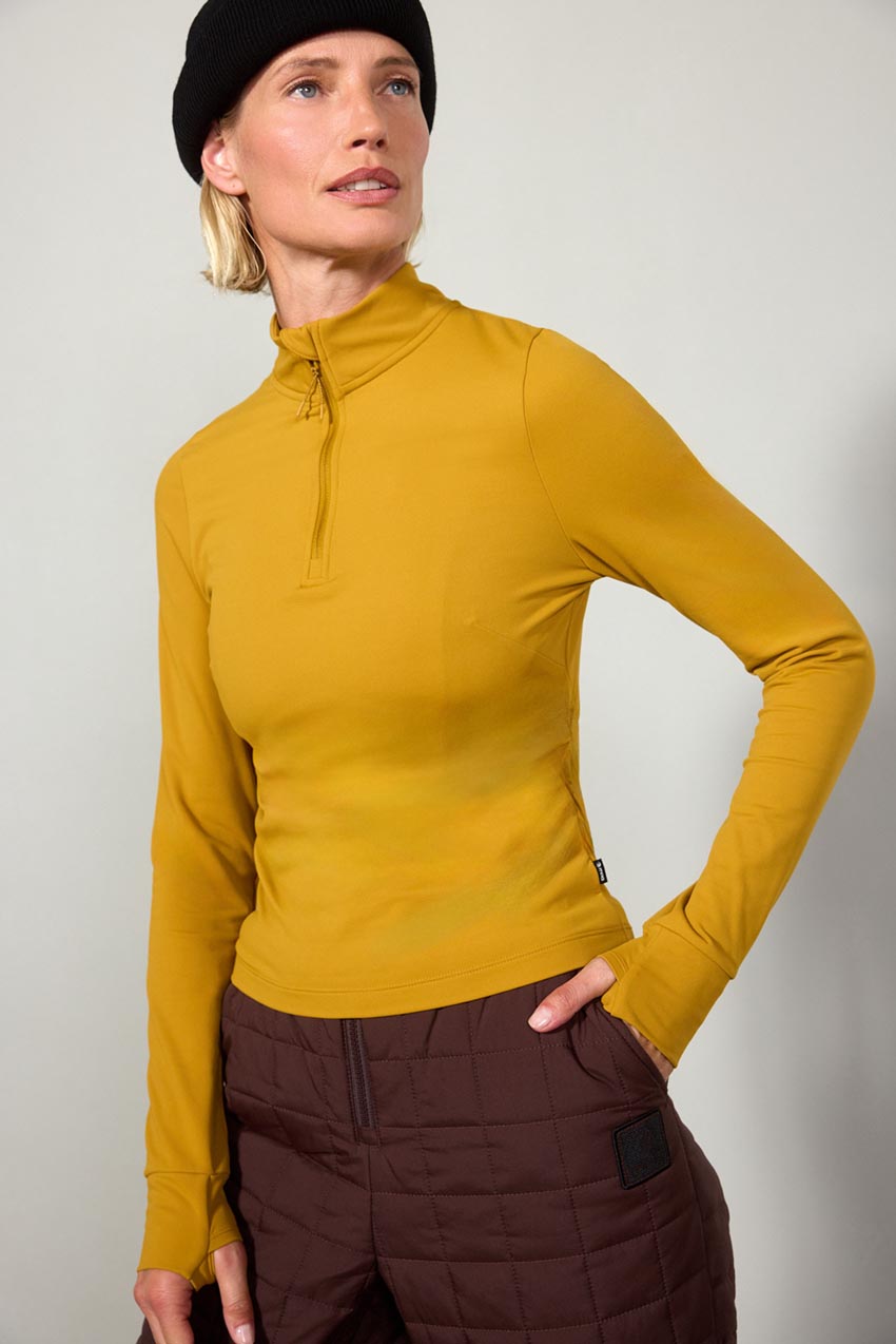 Forge Half-Zip Fitted Long Sleeve Top