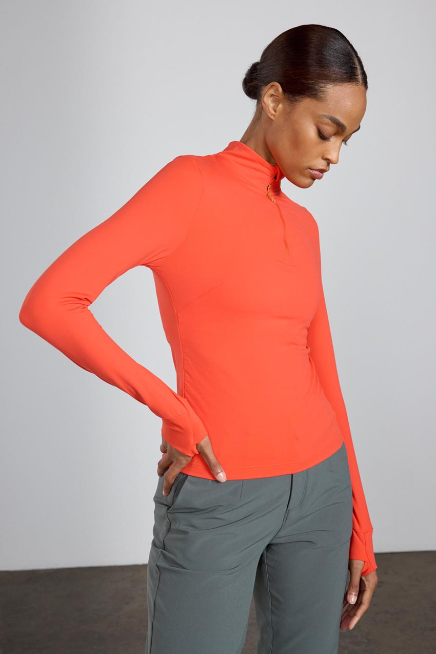 Forge Half-Zip Fitted Long Sleeve Top