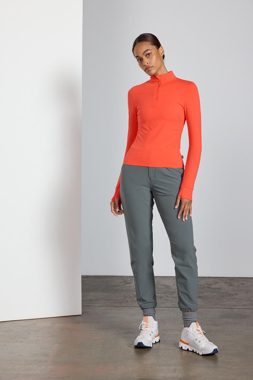 Forge Half-Zip Fitted Long Sleeve Top