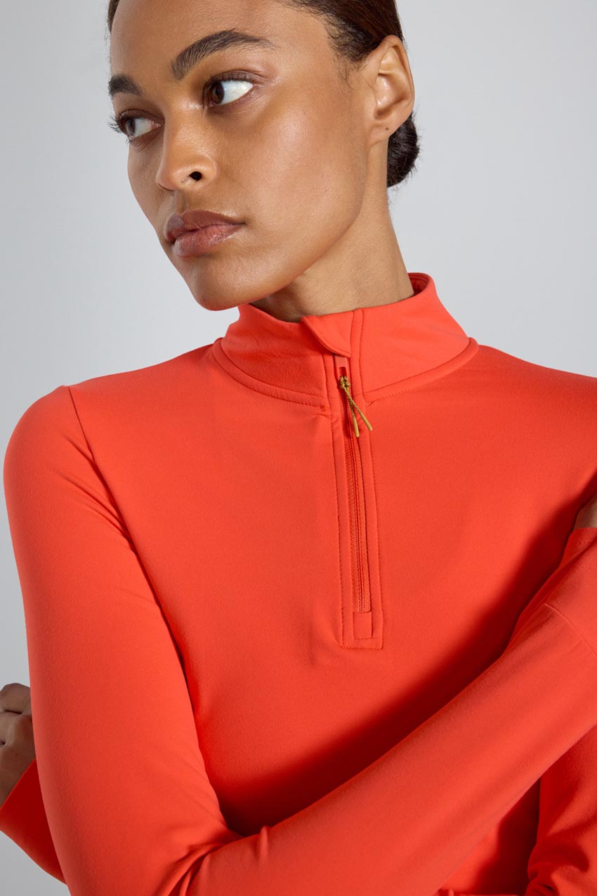Forge Half-Zip Fitted Long Sleeve Top