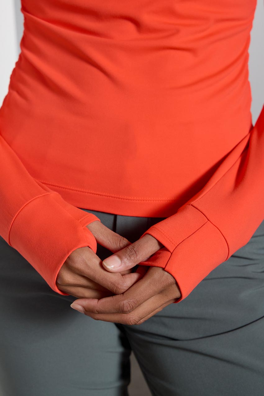 Forge Half-Zip Fitted Long Sleeve Top