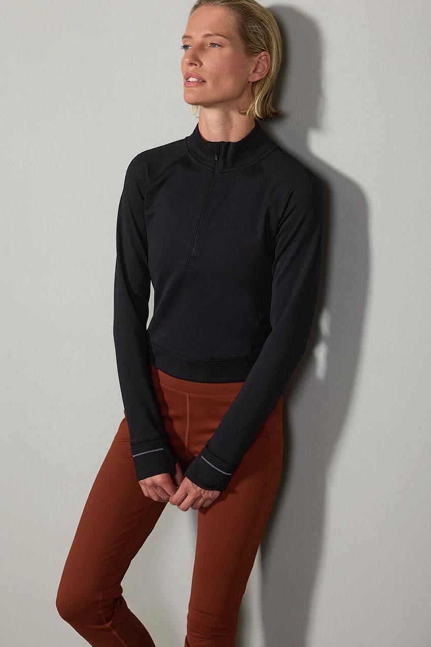 Traverse Fitted Half-Zip Long Sleeve Top