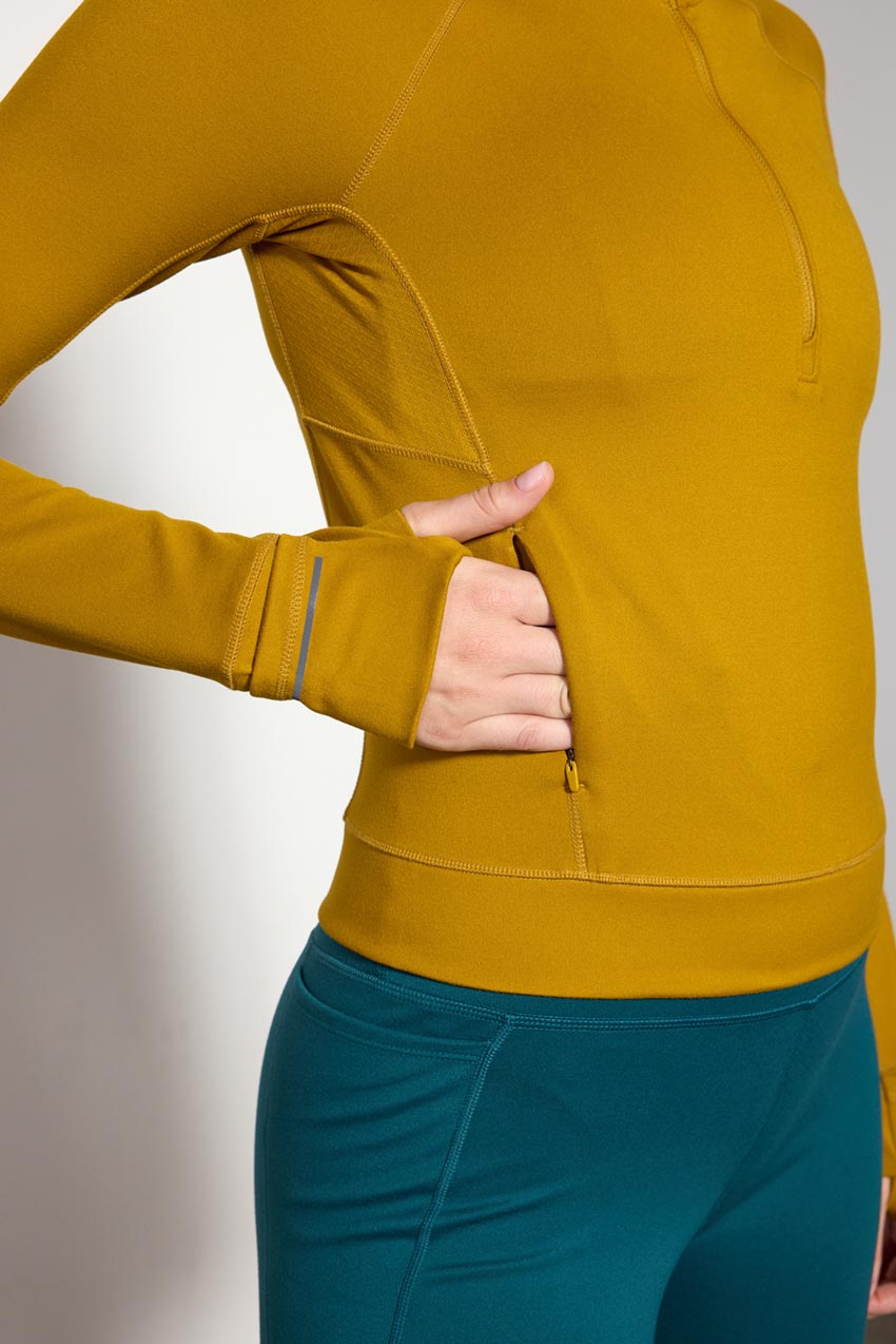 Traverse Fitted Half-Zip Long Sleeve Top