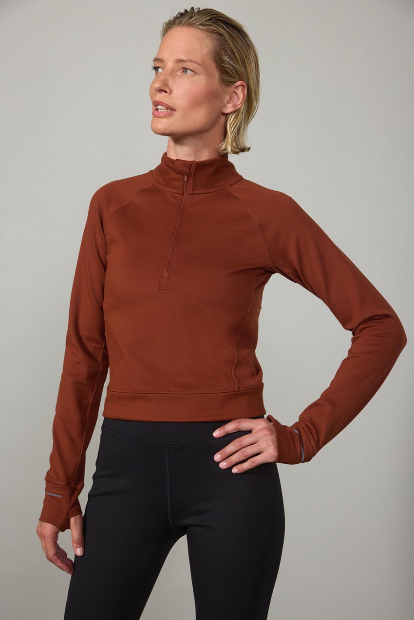 Traverse Fitted Half-Zip Long Sleeve Top