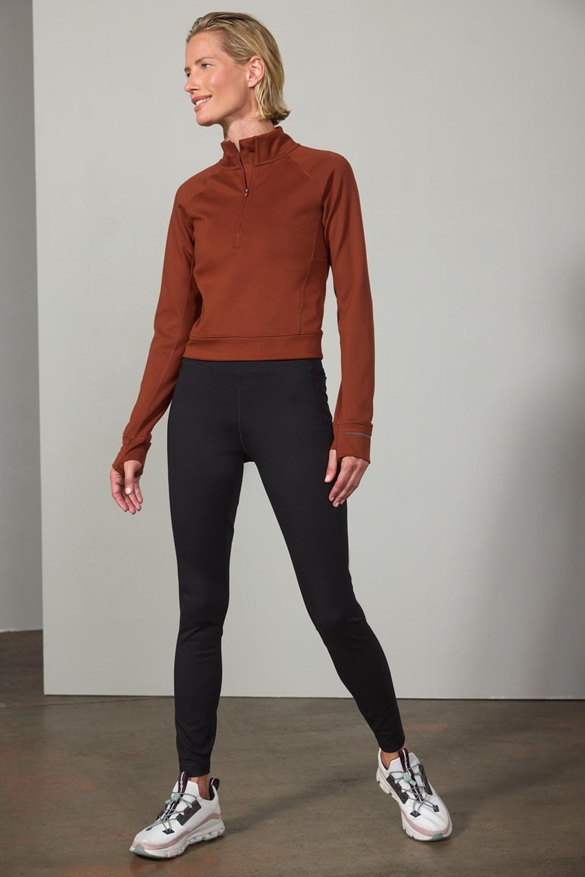 Traverse Fitted Half-Zip Long Sleeve Top