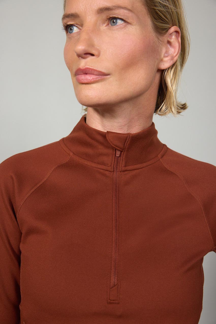 Traverse Fitted Half-Zip Long Sleeve Top