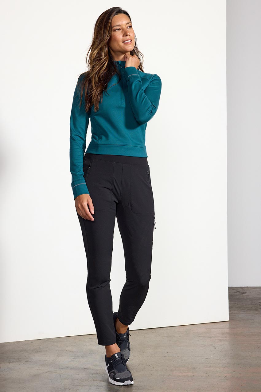Traverse Fitted Half-Zip Long Sleeve Top