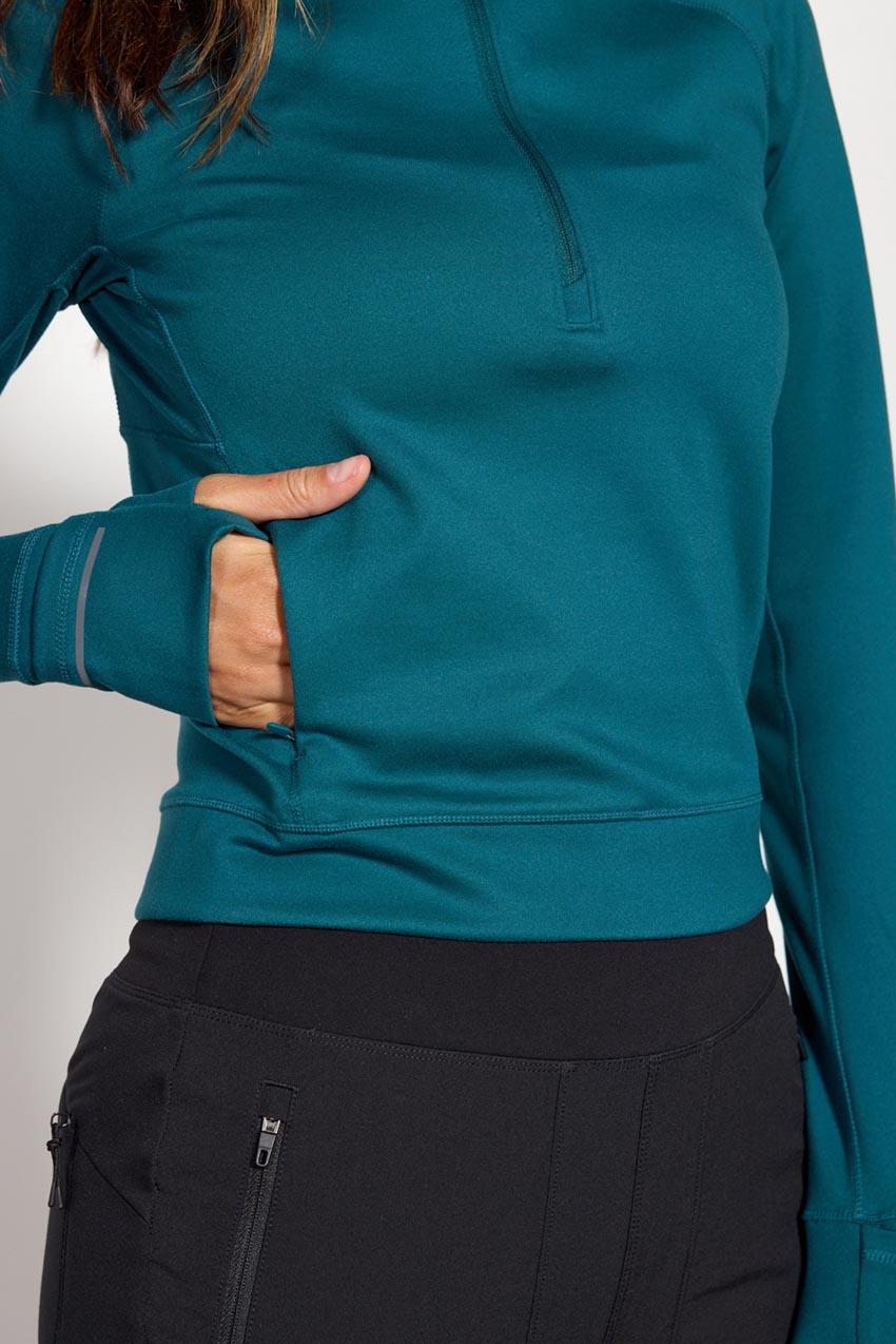 Traverse Fitted Half-Zip Long Sleeve Top