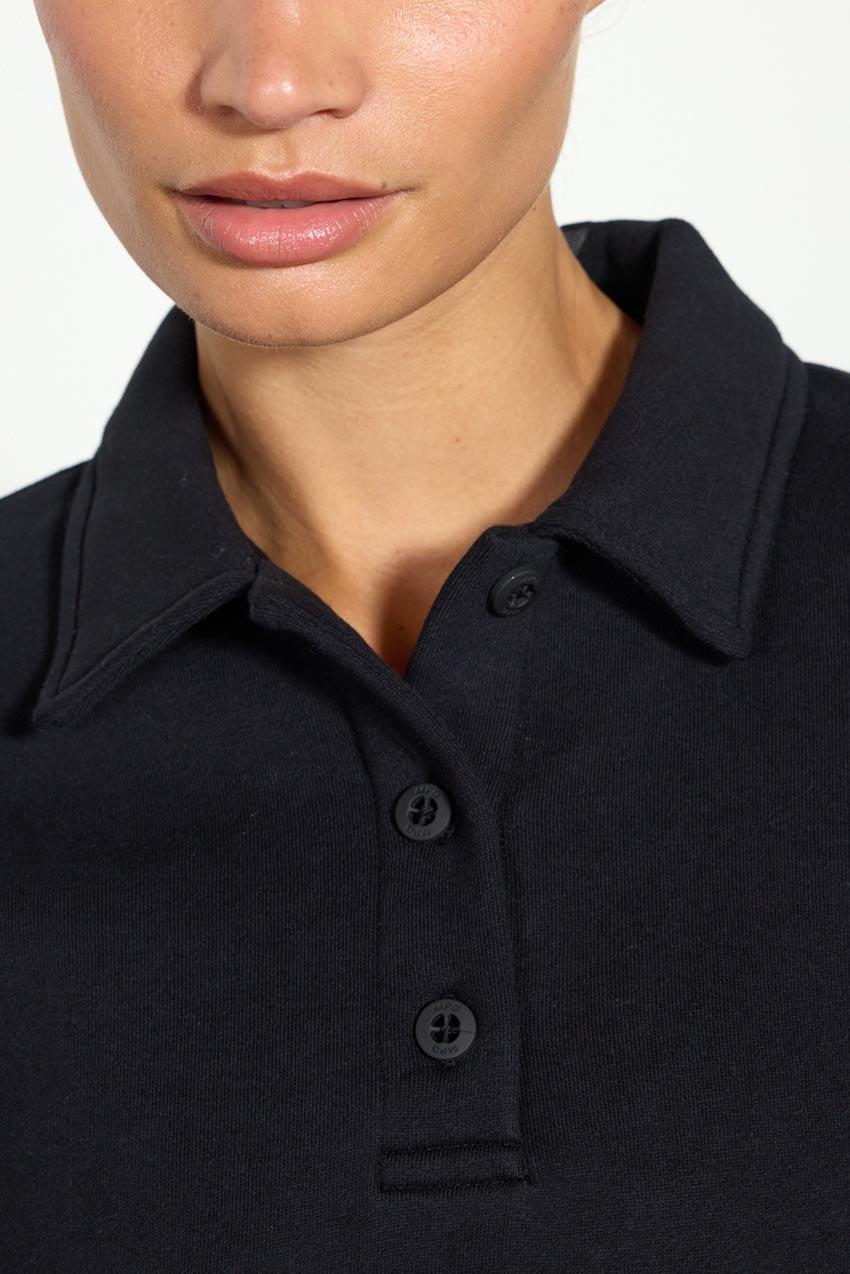 The Comfort Women’s Long Sleeve Polo Sweatshirt