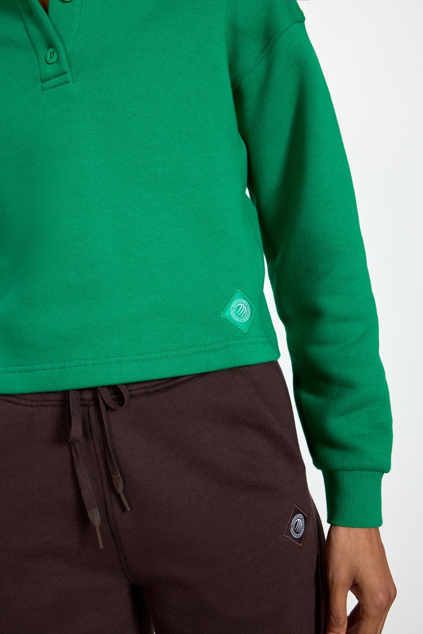 The Comfort Women’s Polo Sweatshirt - Abundant Green
