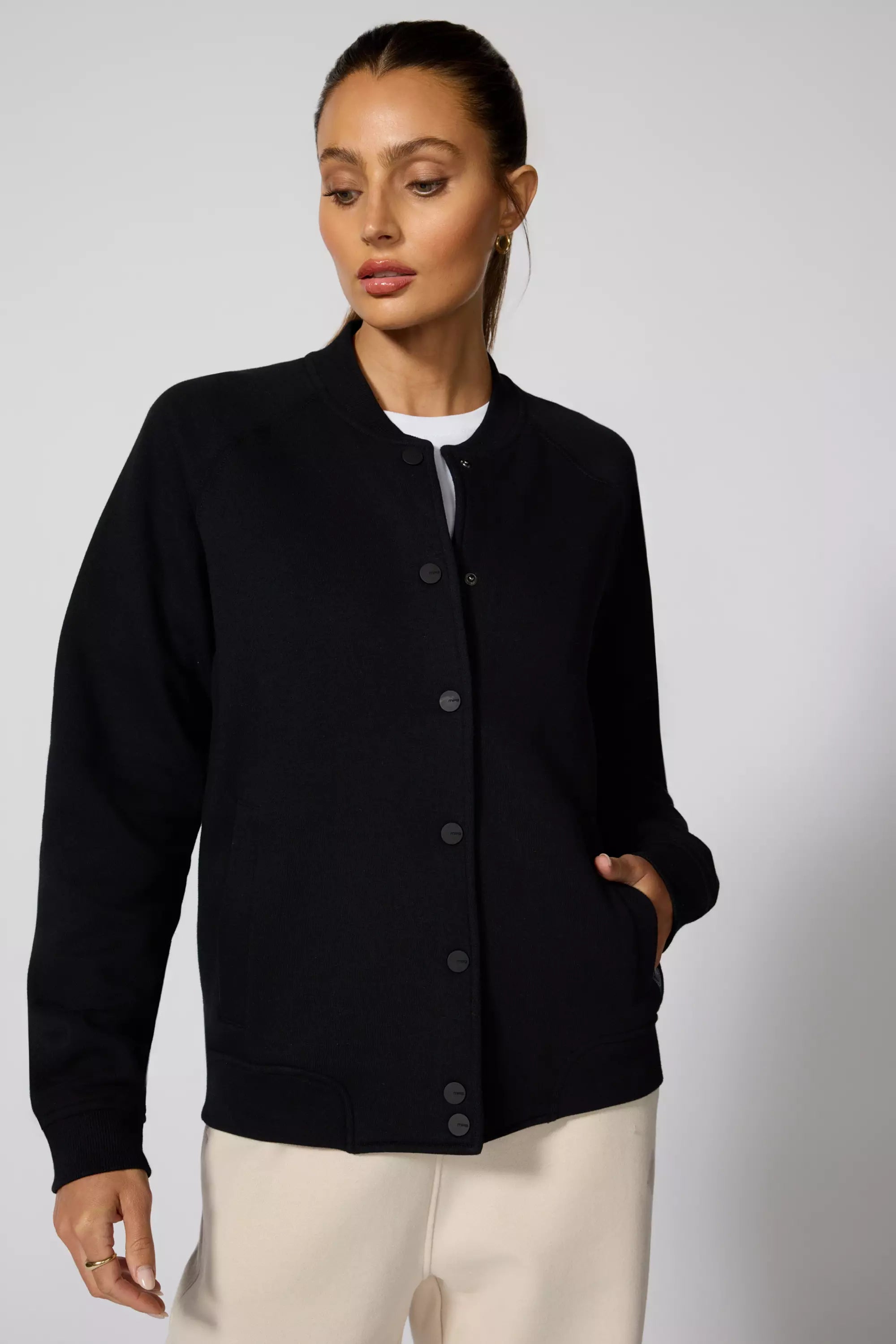Luxefleece Bomber Jacket - Black