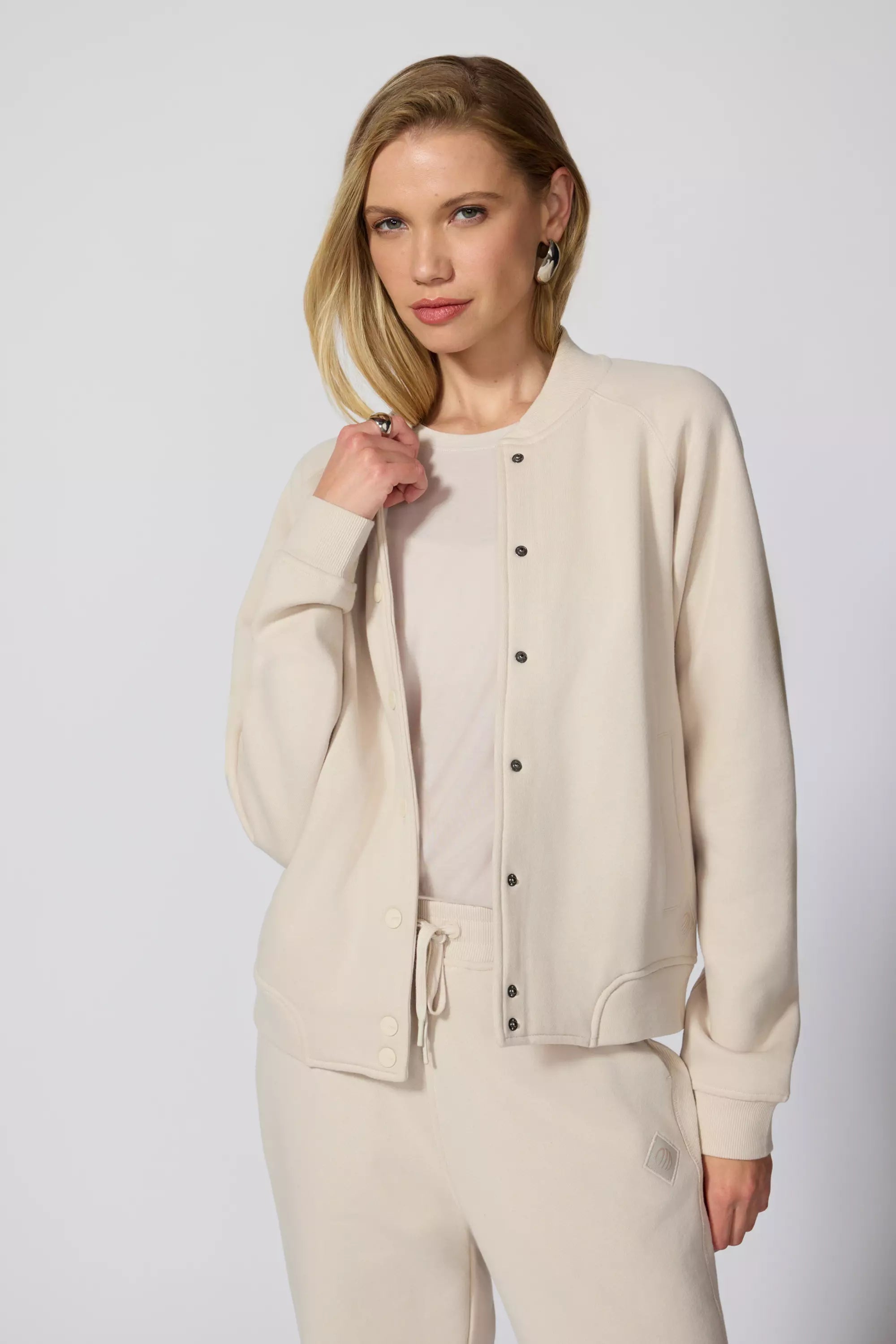 Luxefleece Bomber Jacket - Stone