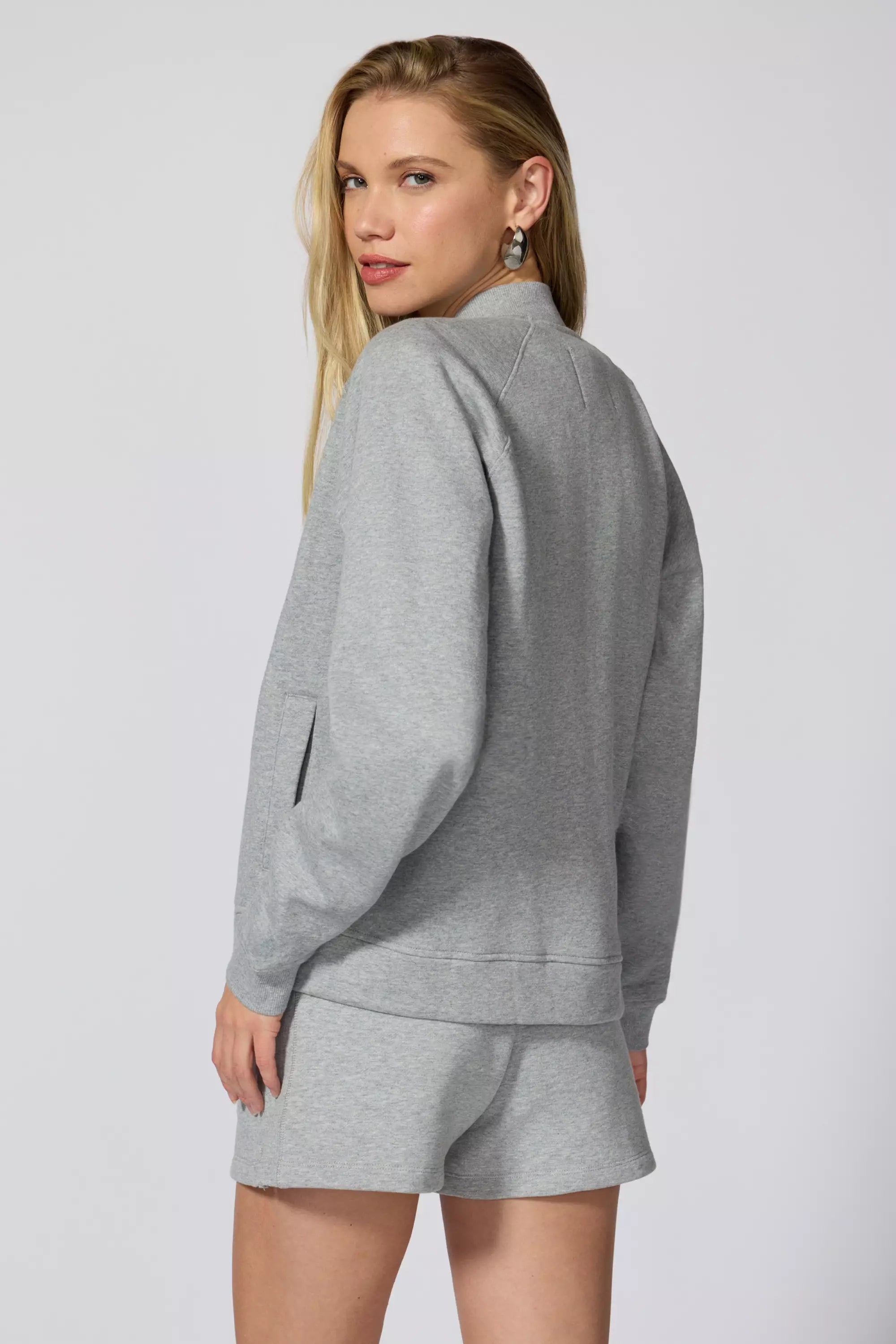 Luxefleece Bomber Jacket - Htr Concrete