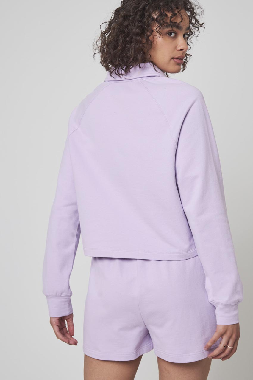 Unwind Polo Front Snap Long Sleeve Polo