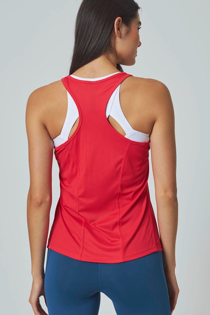 Vivid Racer Back Tank - Hibiscus