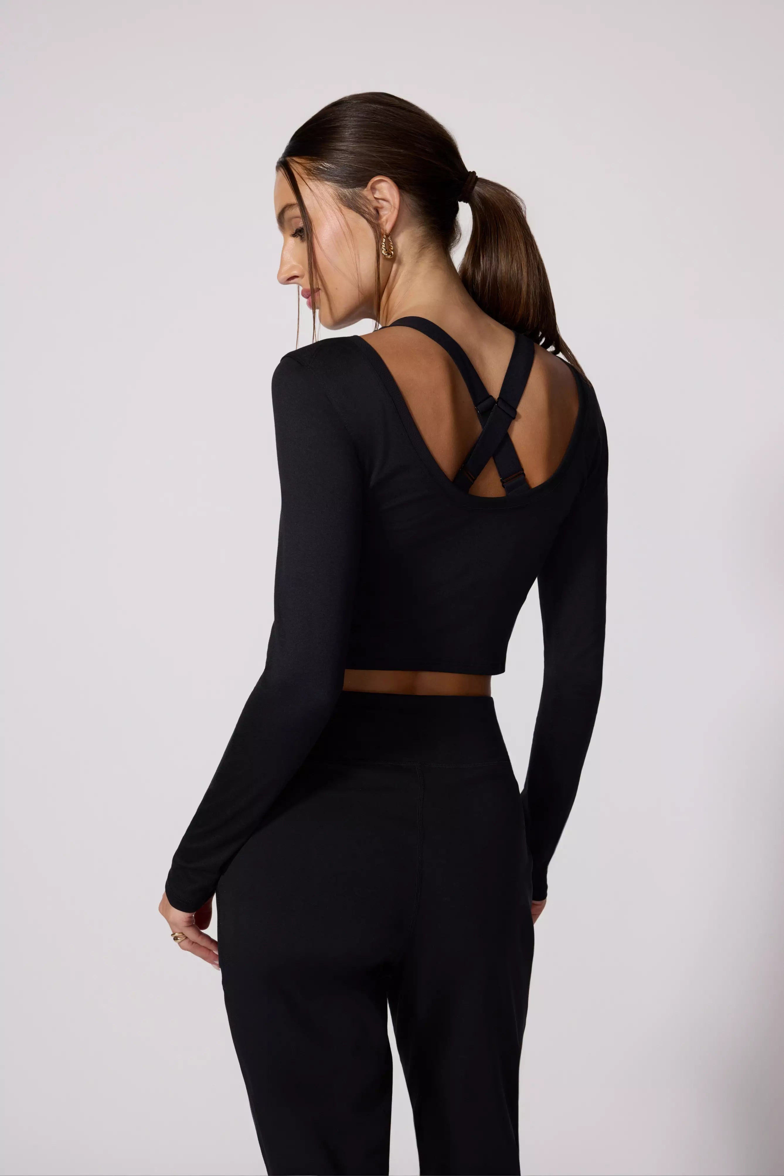 Pace Wrap Long Sleeve T-Shirt with Mesh
