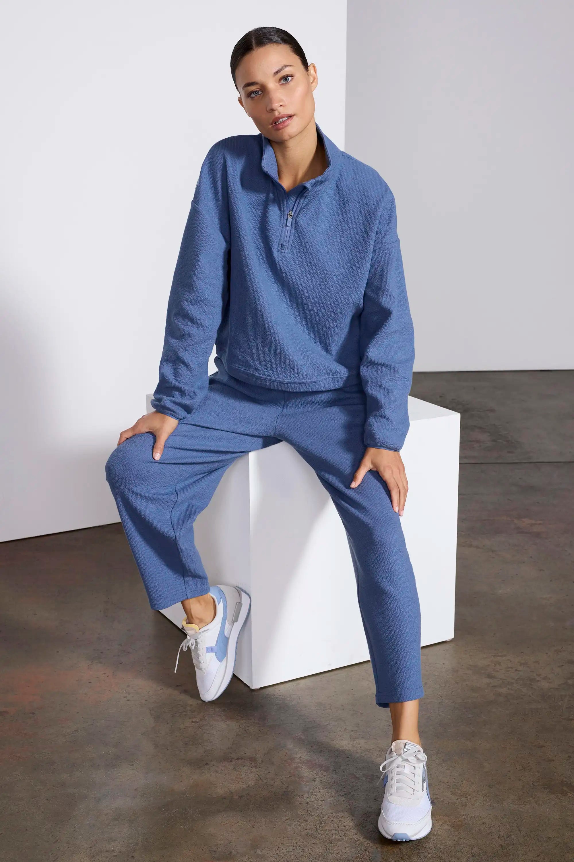 Solace 1/2 Zip Pullover - Petrol Blue