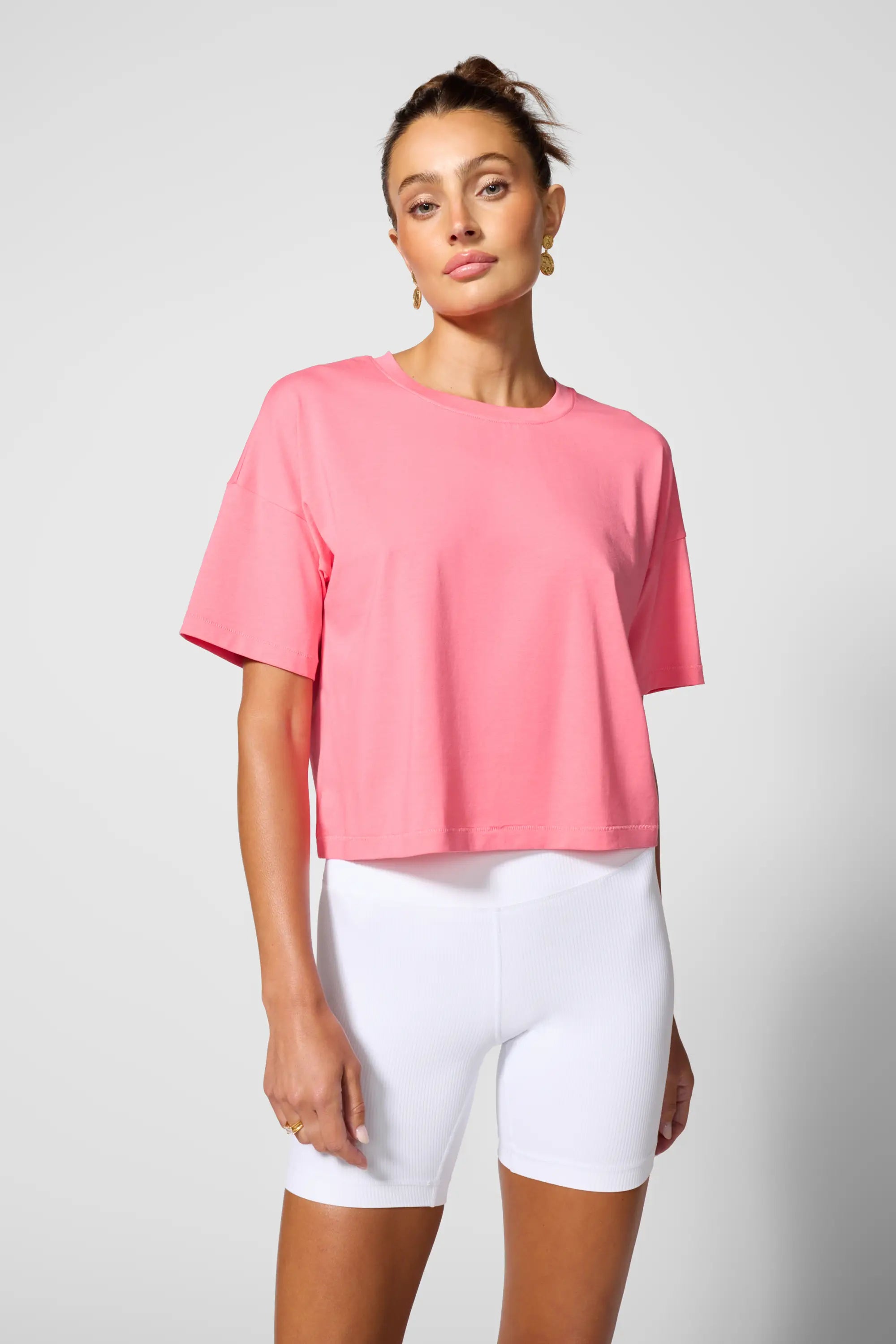 Pima Cotton Boyfriend Tee - Pink Lemonade