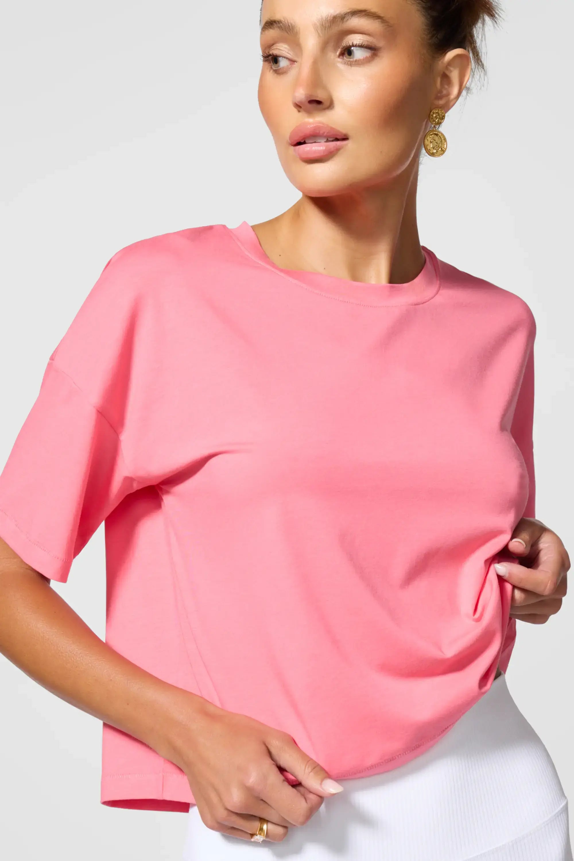 Pima Cotton Boyfriend Tee - Pink Lemonade