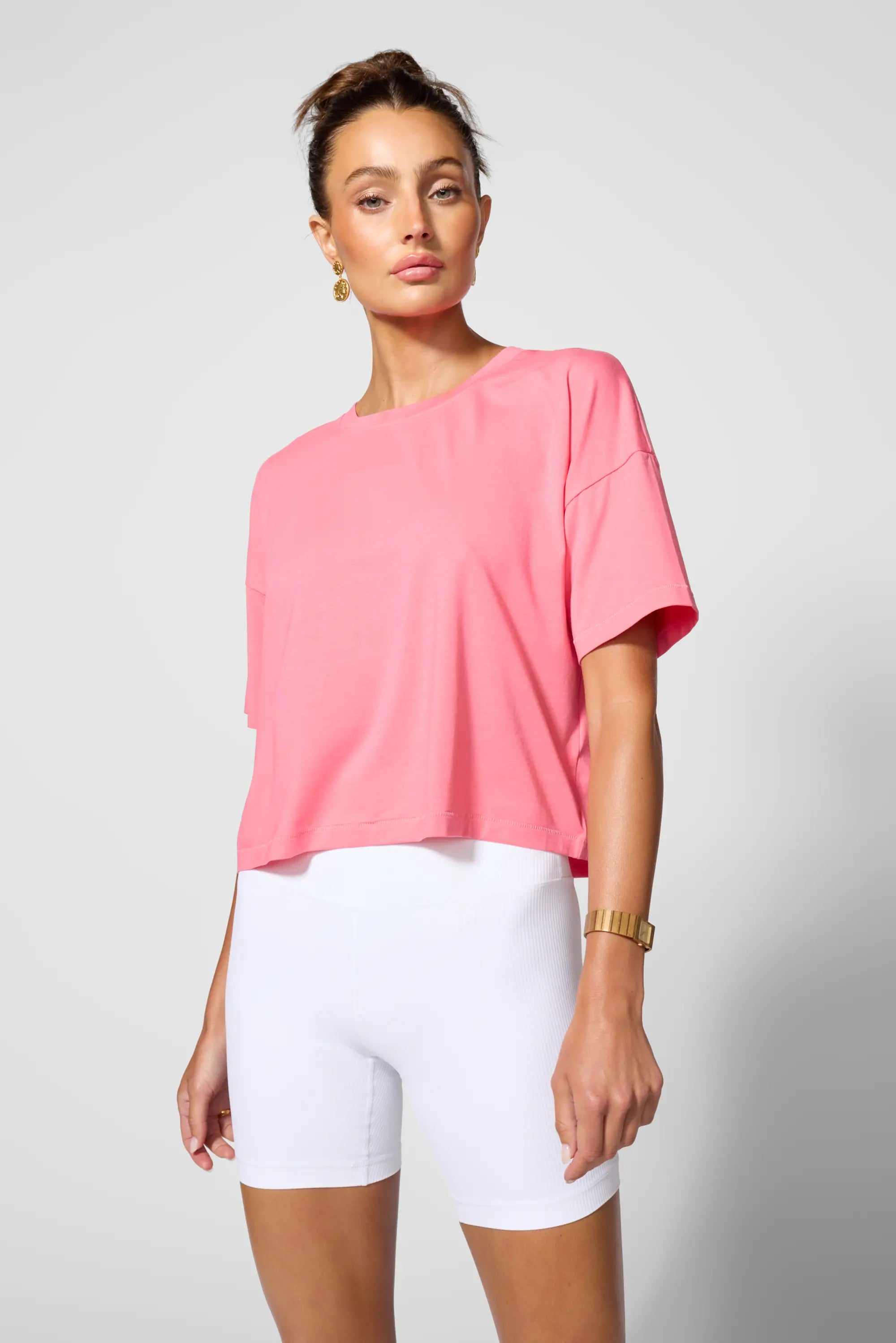 Pima Cotton Boyfriend Tee - Pink Lemonade