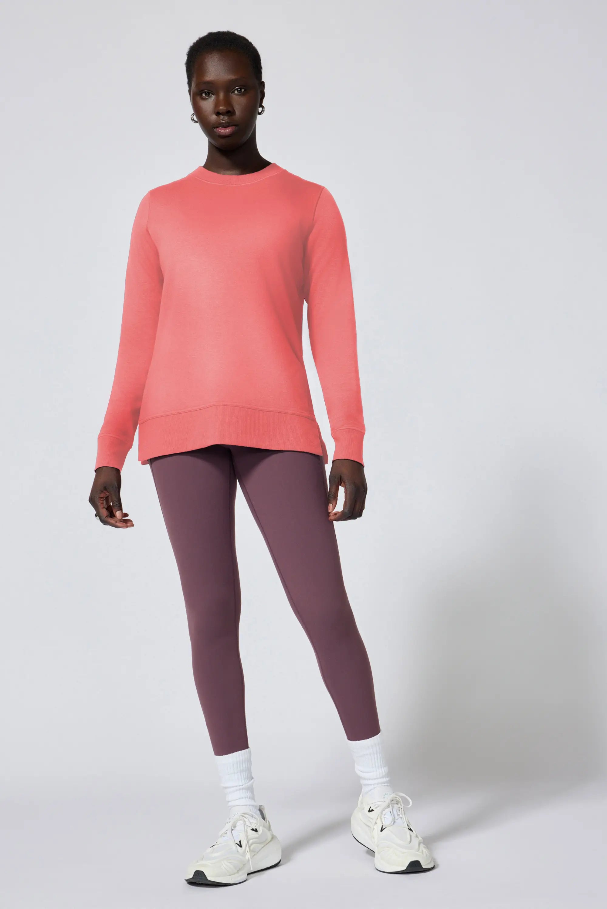 Cozy Fleece Relaxed Pullover - Mineral Red