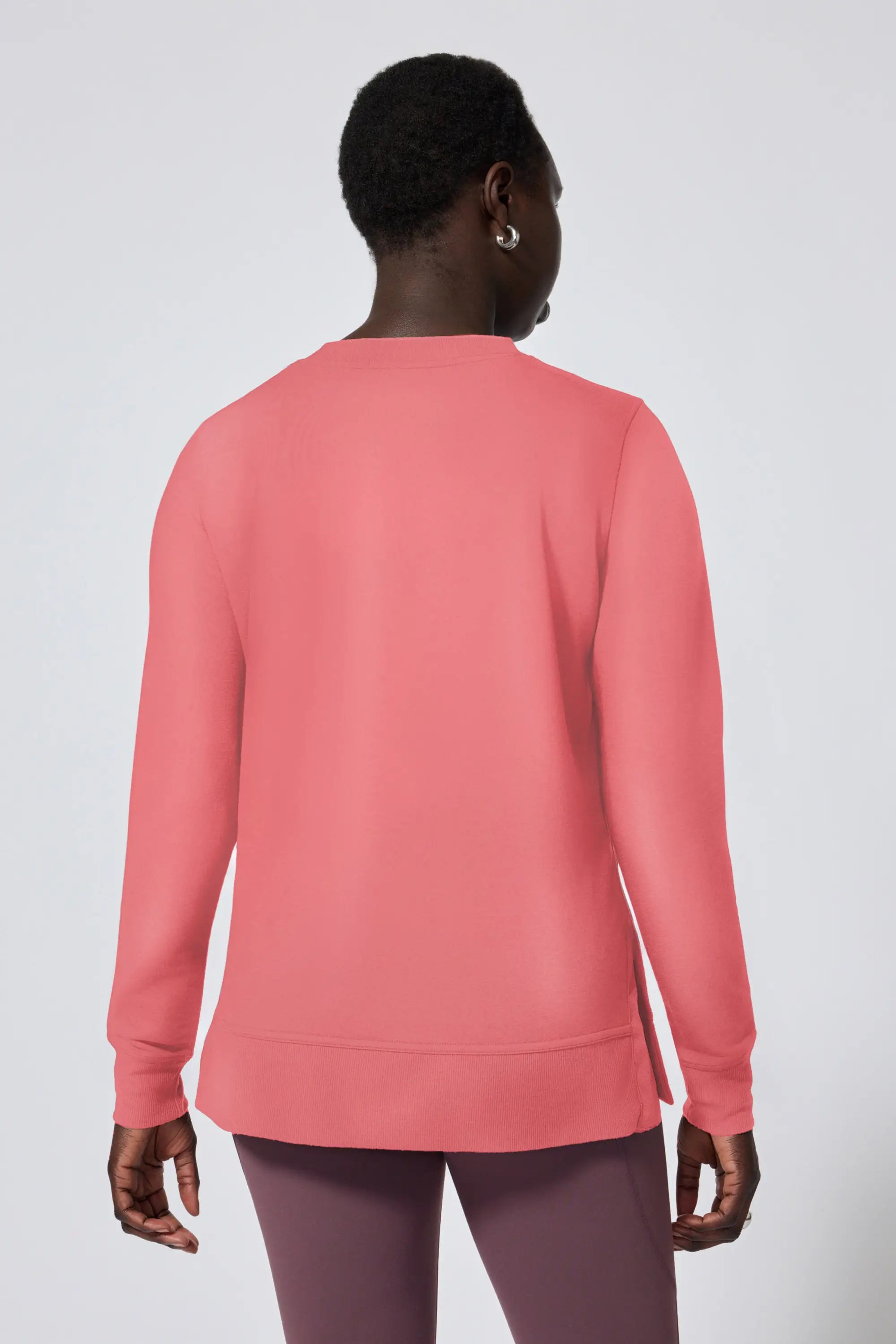 Cozy Fleece Relaxed Pullover - Mineral Red