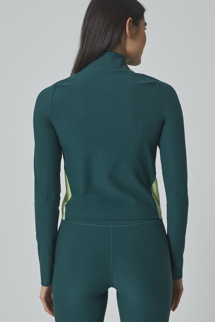 Explore Mock-Neck 1/4 Zip - Rain Forest