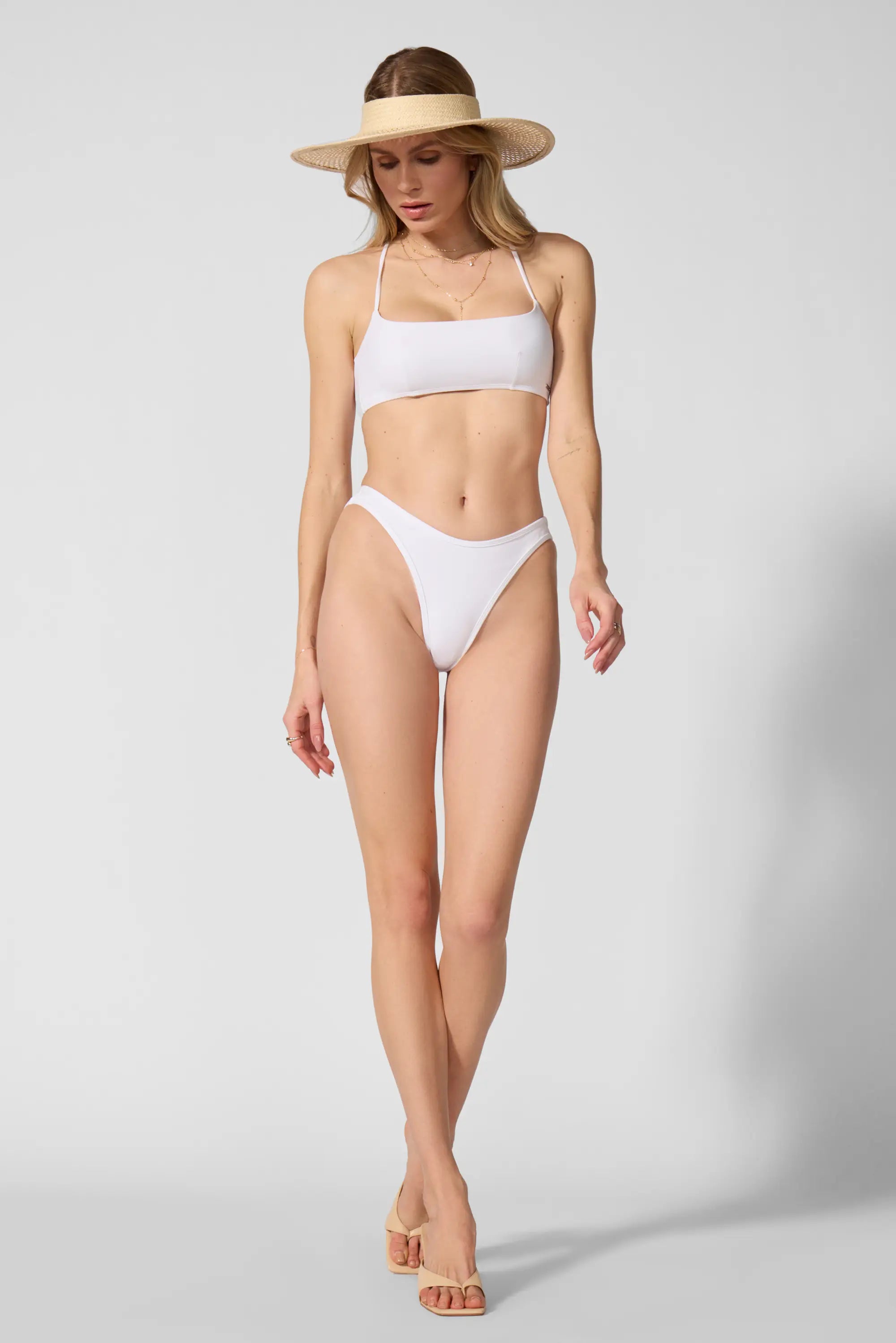 Cross Back Bikini Top - Brilliant White