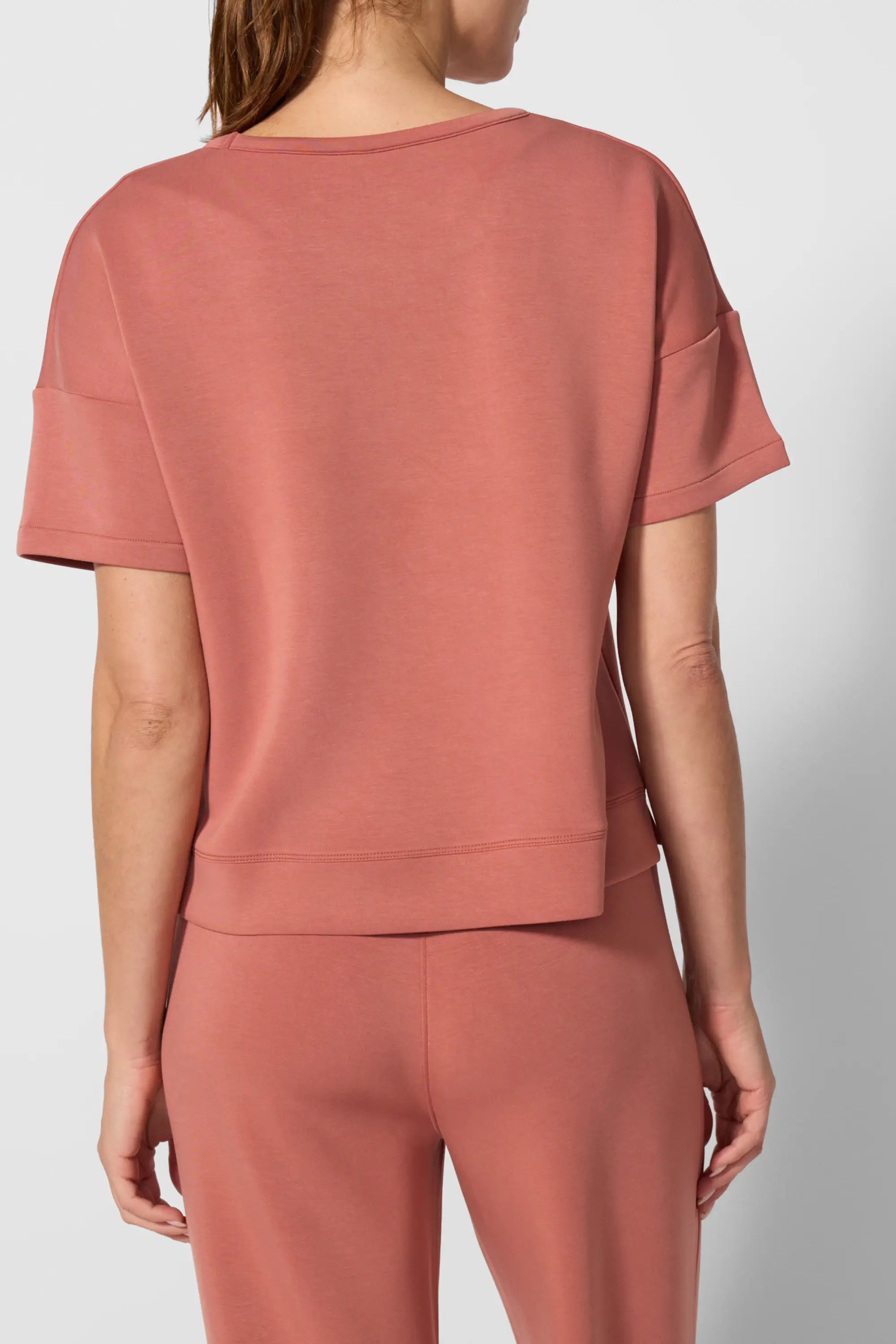 Dreamweave Dropped Shoulder Top - Cedar Wood