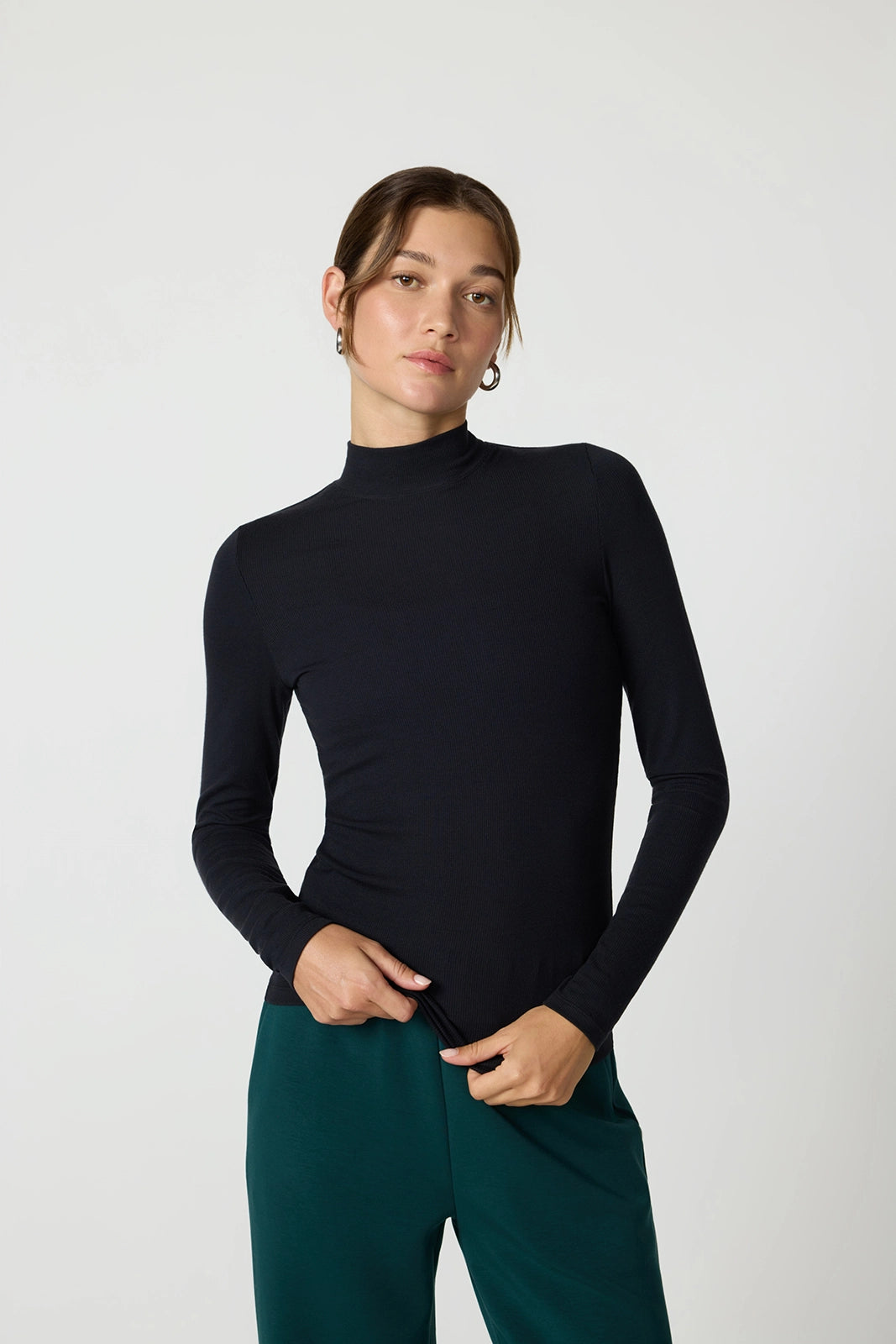'90s Mock Neck - Black