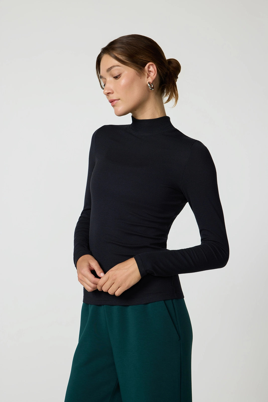'90s Mock Neck - Black