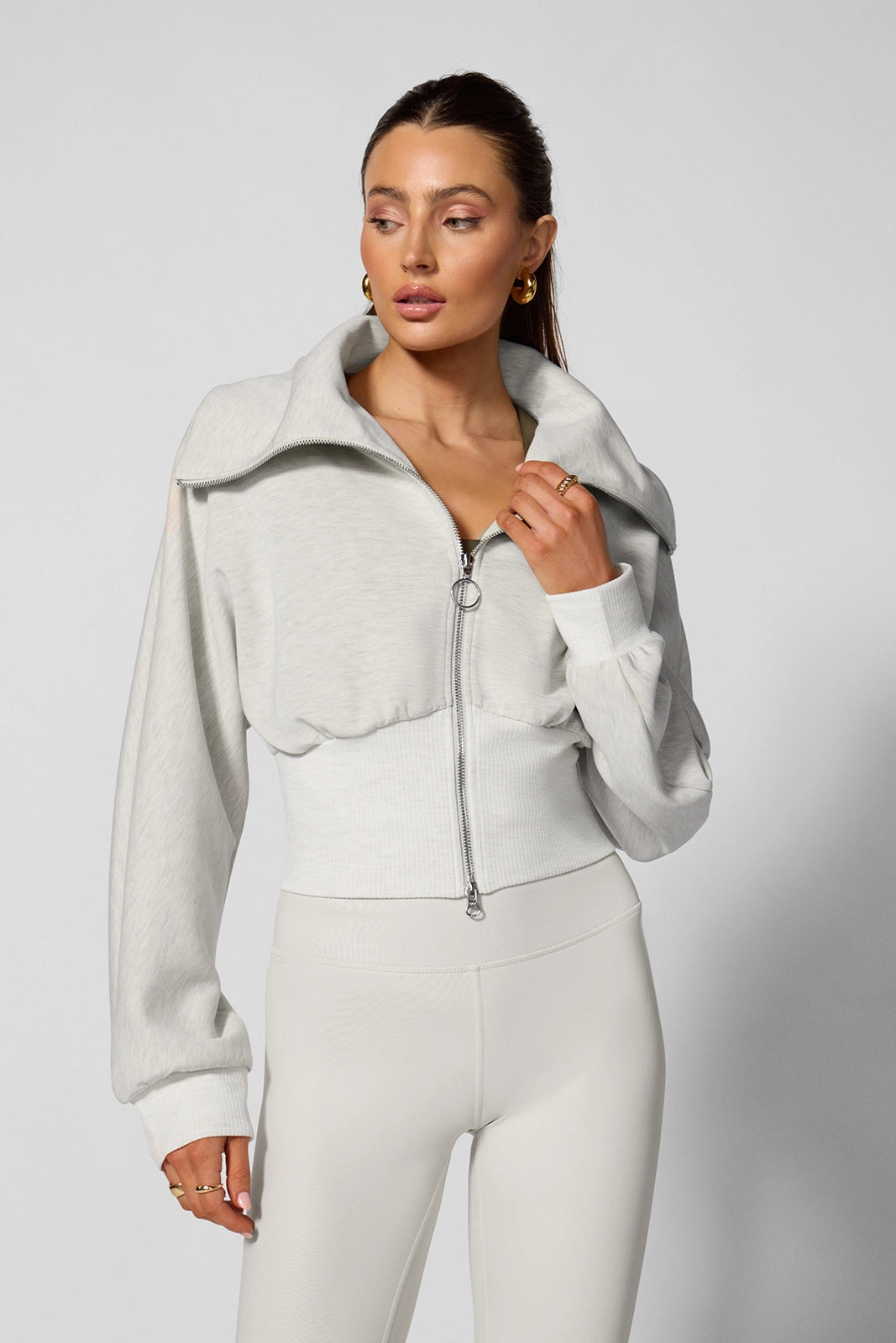 Dreamweave Corset Full Zip - Htr Moonbeam