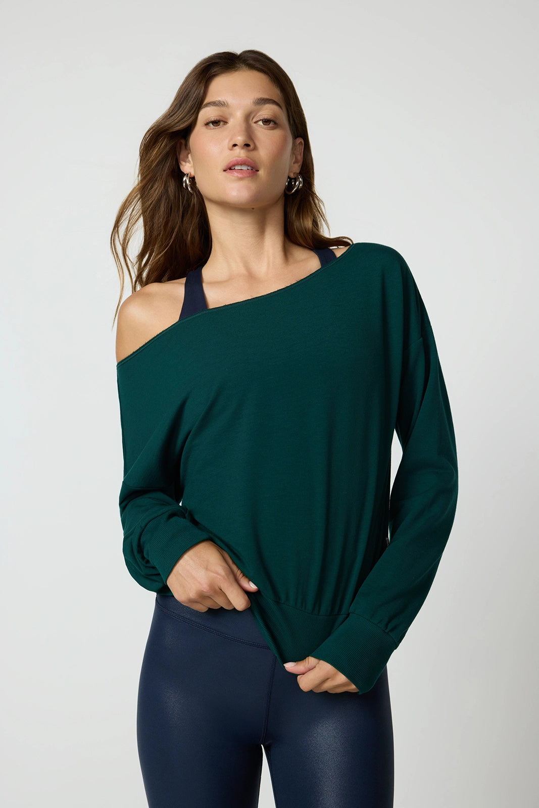 Cozy Fleece Flashdance Sweatshirt - Ponderosa Pine