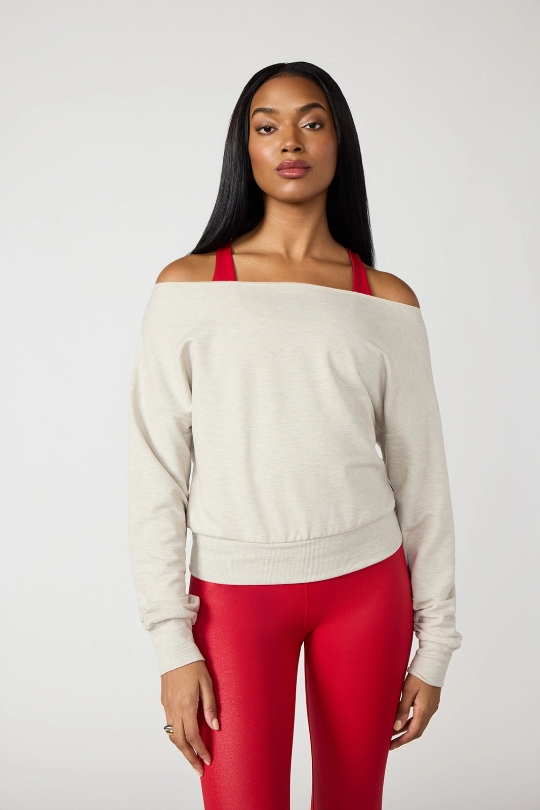 Cozy Fleece Flashdance Sweatshirt - Htr Moonbeam