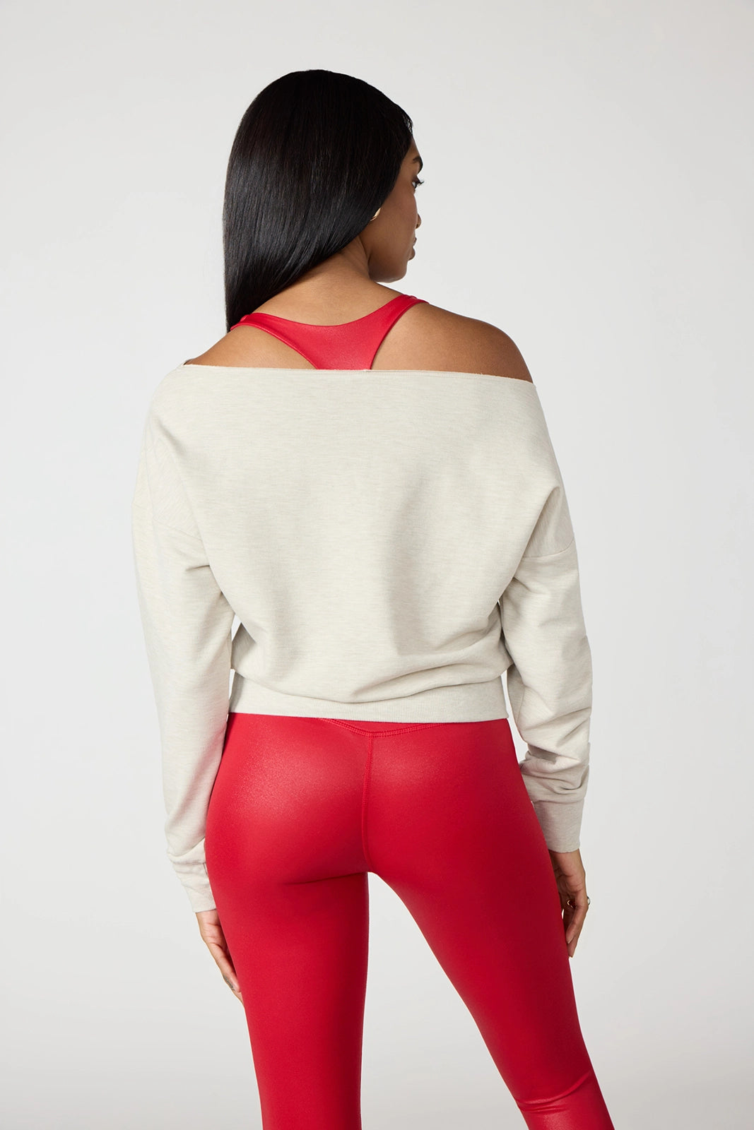 Cozy Fleece Flashdance Sweatshirt - Htr Moonbeam