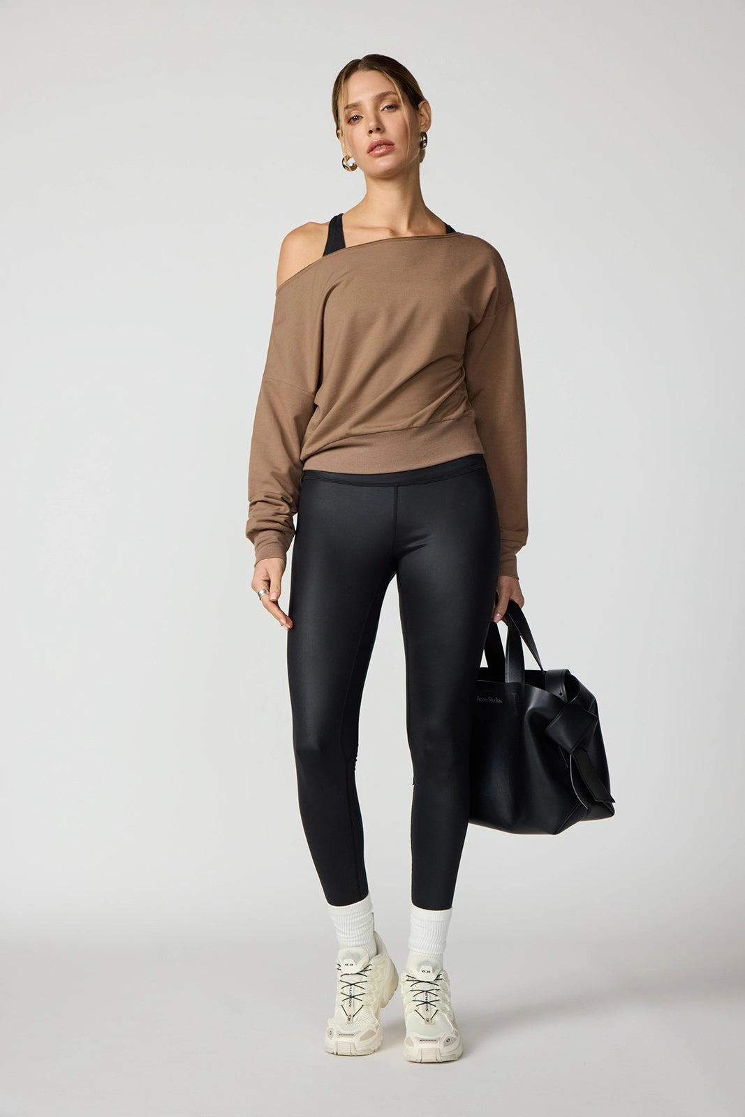 Cozy Fleece Flashdance Sweatshirt - Caribou