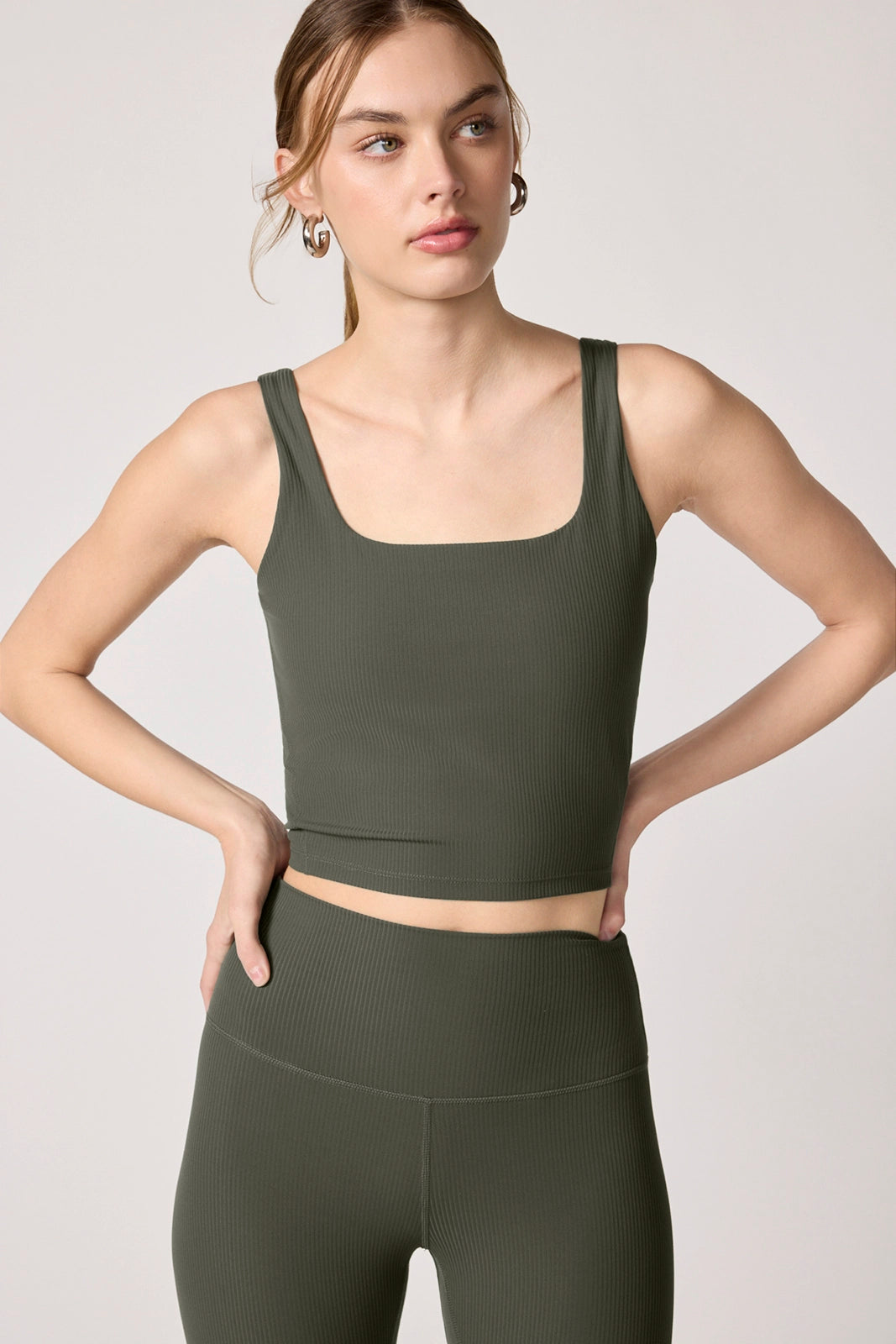Ribbed Crop Tank with Support - Kambaba