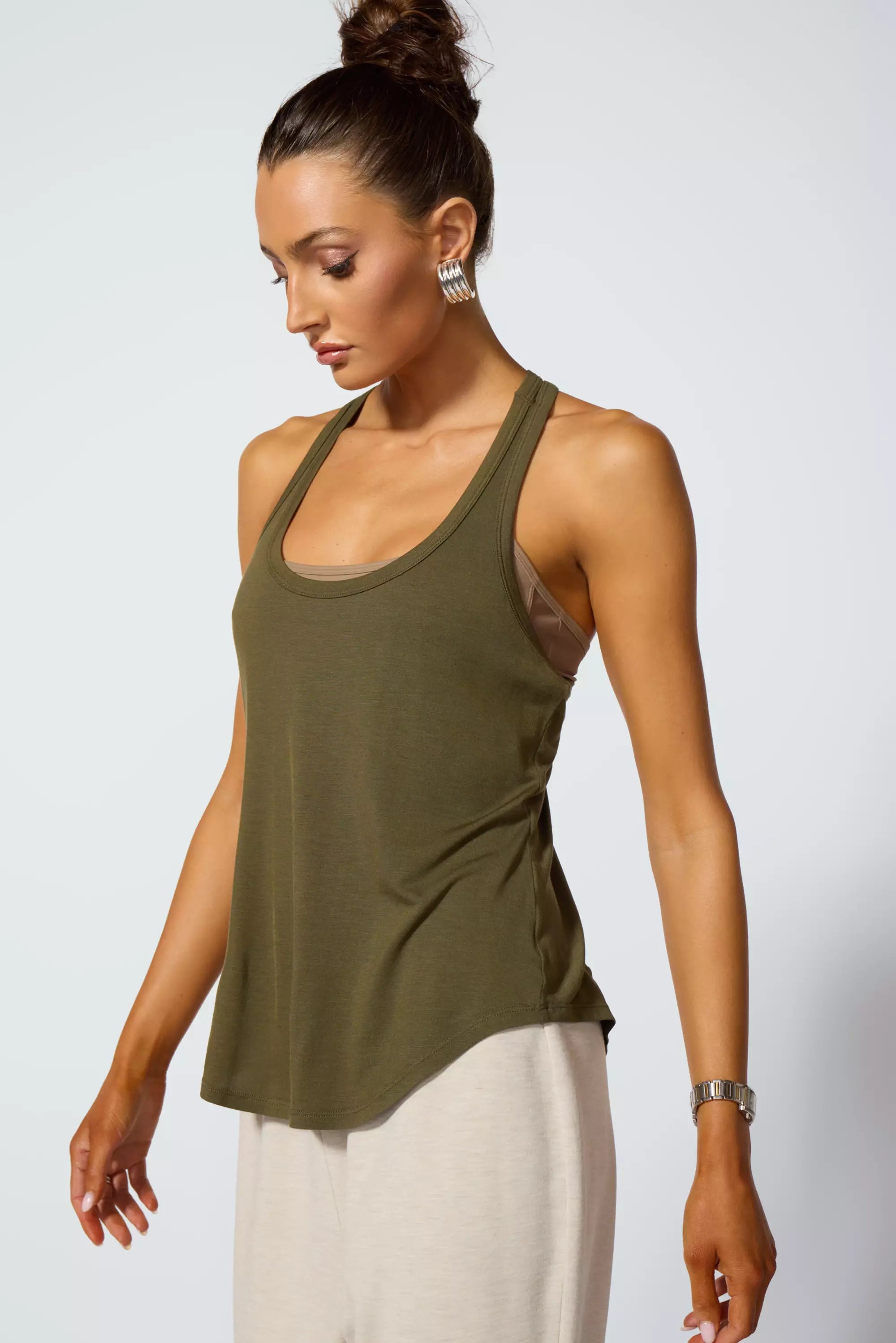 Breeze Racer Tank - Ivy Green