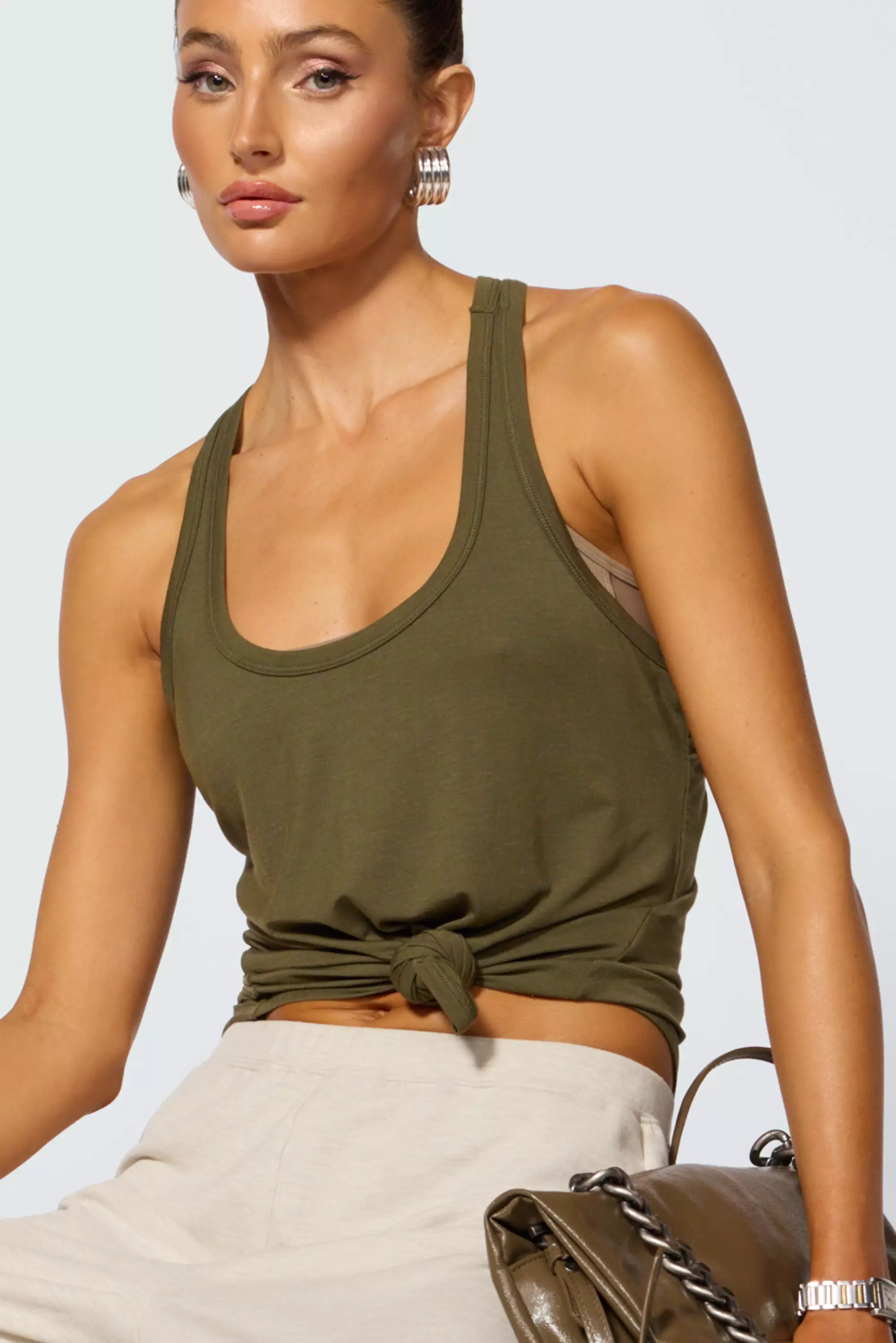 Breeze Racer Tank - Ivy Green